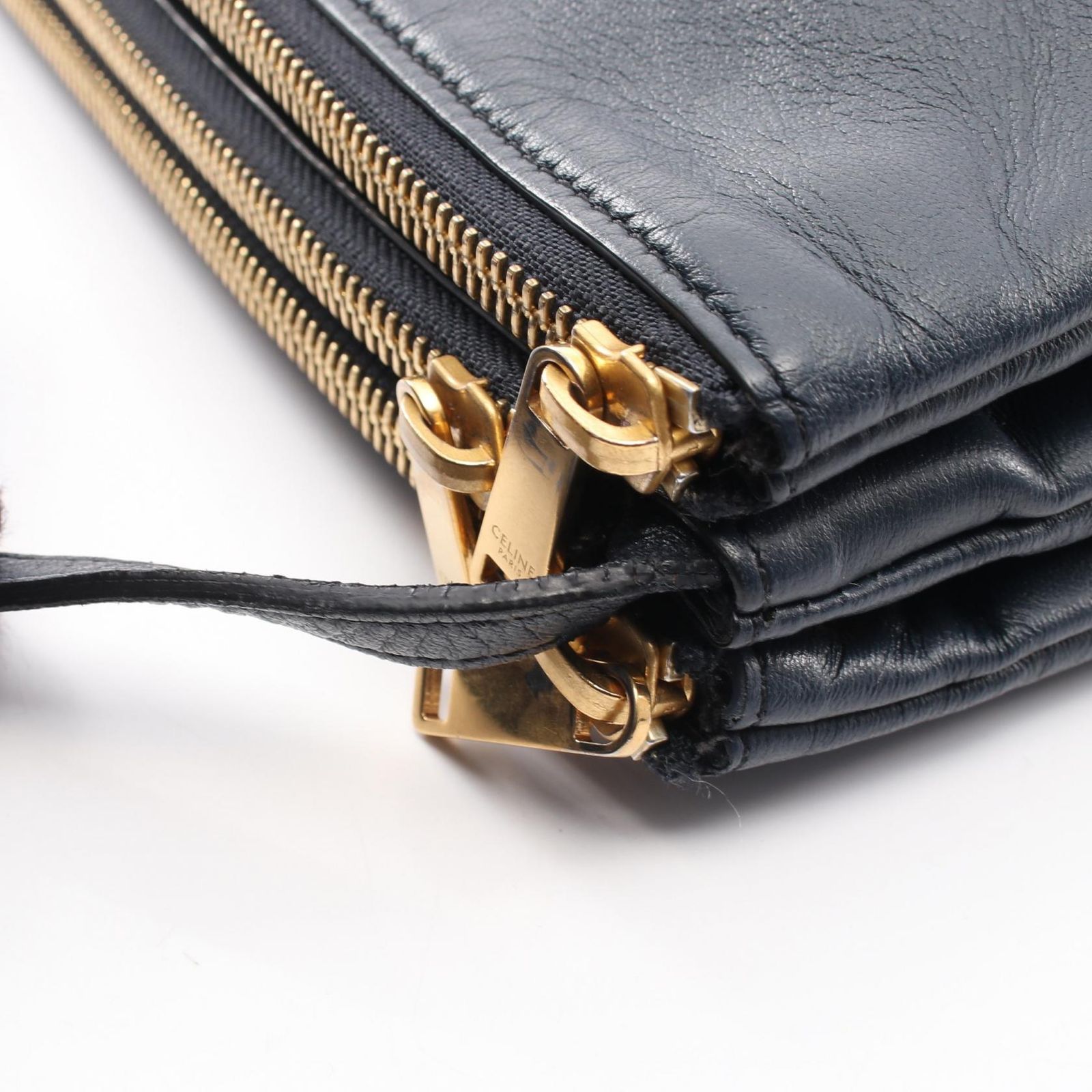 セリーヌ CELINE ショルダーバッグ TRIO LARGE トリオ ラージ ネイビー 