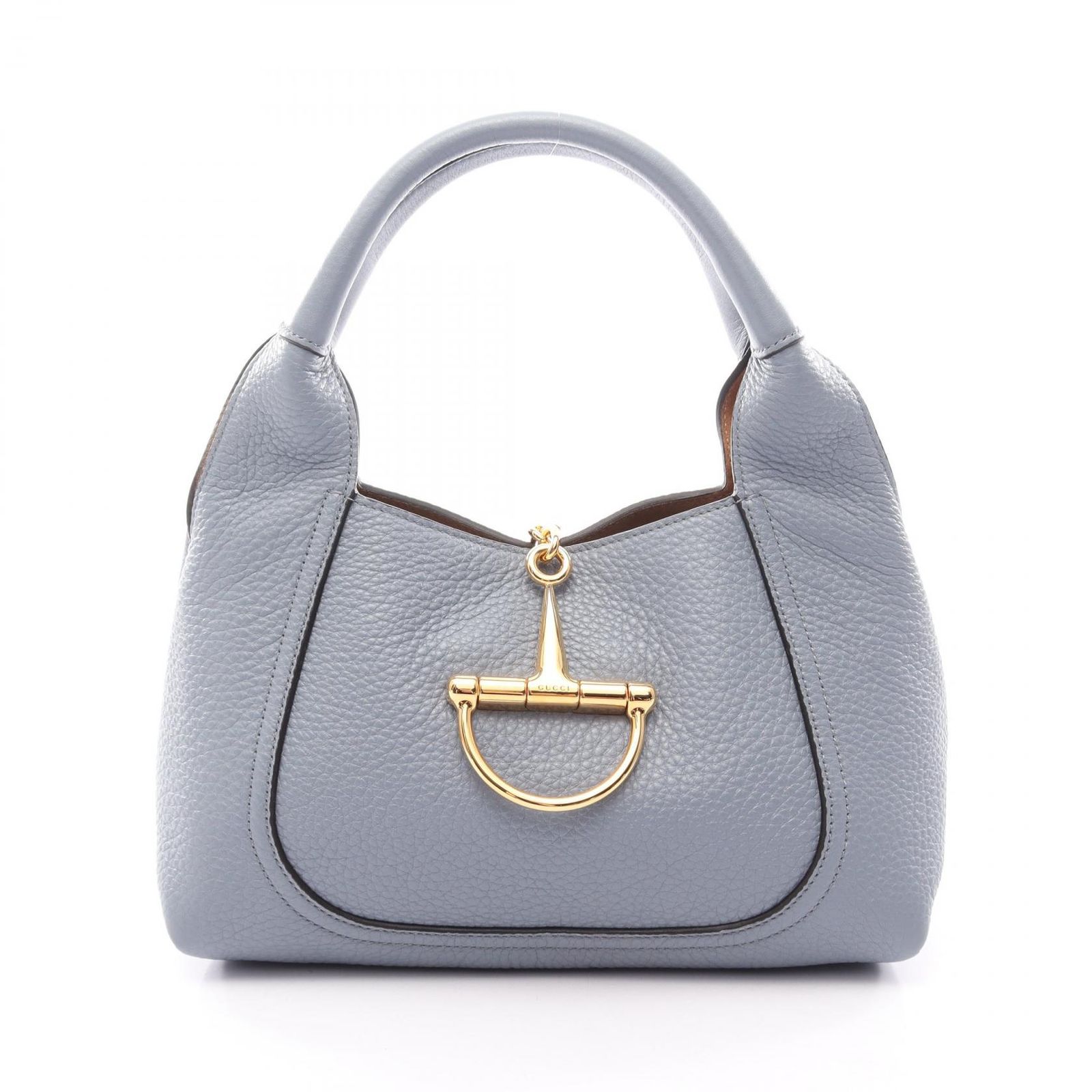 グッチ GUCCI ハンドバッグ ソフトビット スモール ハンドバッグ 837467 ブルーグレー レザー ソフトビット スモール ハンドバッグ レディース Used A
