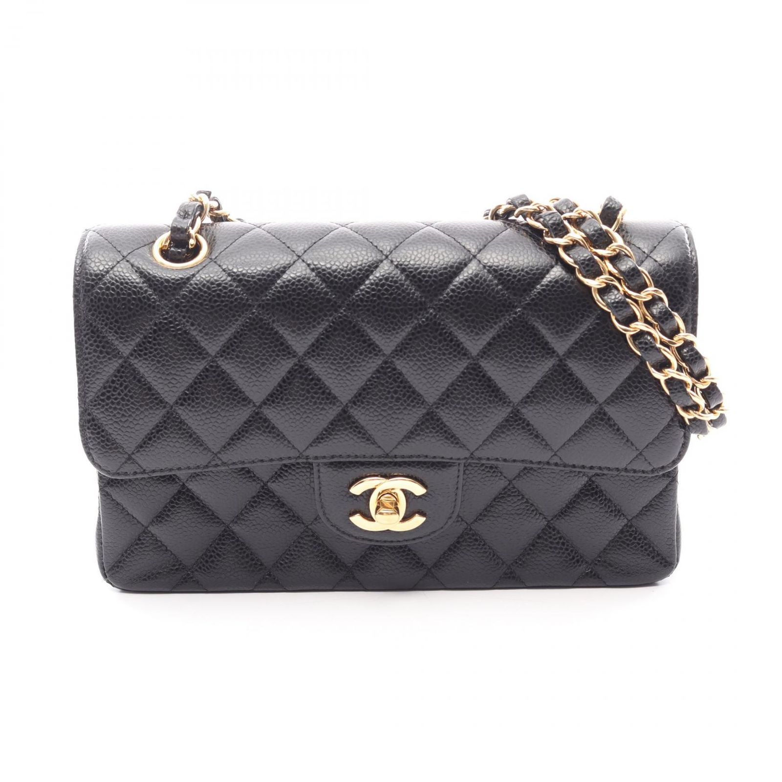 シャネル CHANEL ショルダーバッグ マトラッセ Wフラップ A01113 ブラック カーフ（牛革） マトラッセ ダブルフラップ チェーンショルダー レディース Used A