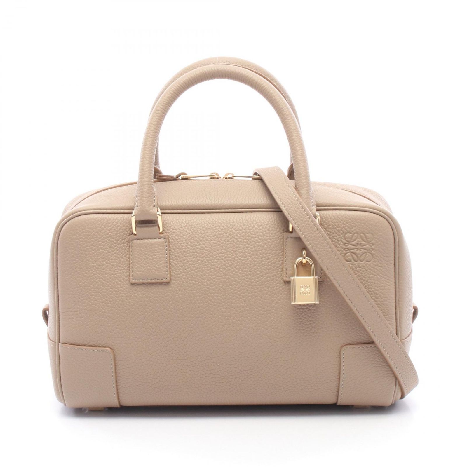 ロエベ LOEWE ハンドバッグ アマソナ23 2WAY A039N07X02 グレージュ レザー アマソナ23 レディース Used A