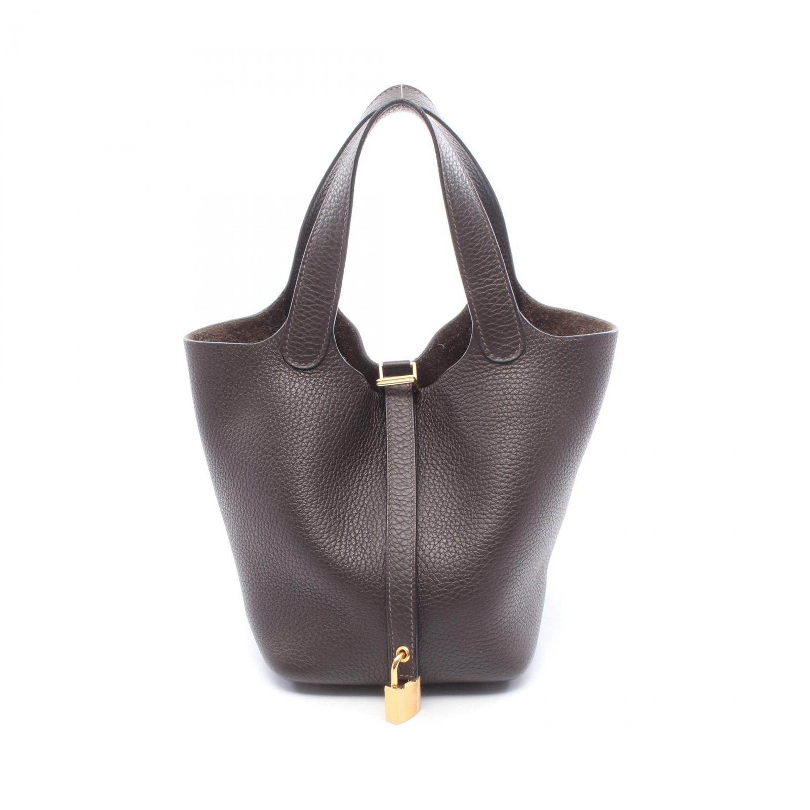 エルメス HERMES ハンドバッグ ピコタンロックPM エベンヌ エベンヌ レザー ピコタンロックPM エベンヌ レディース Used A