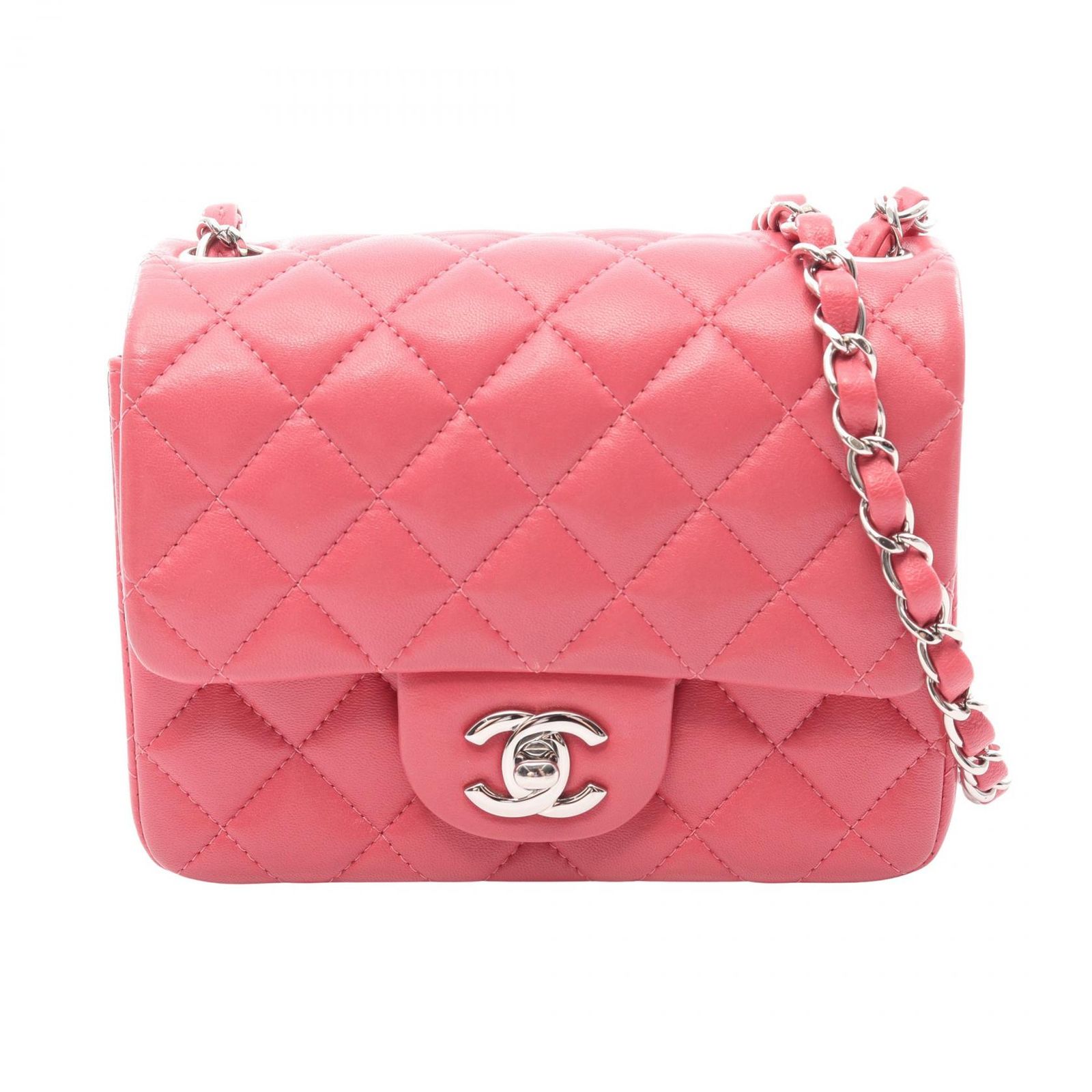シャネル CHANEL ショルダーバッグ ミニマトラッセ A35200 ピンク ラムスキン（羊革） ミニマトラッセ チェーンショルダー レディース Used A