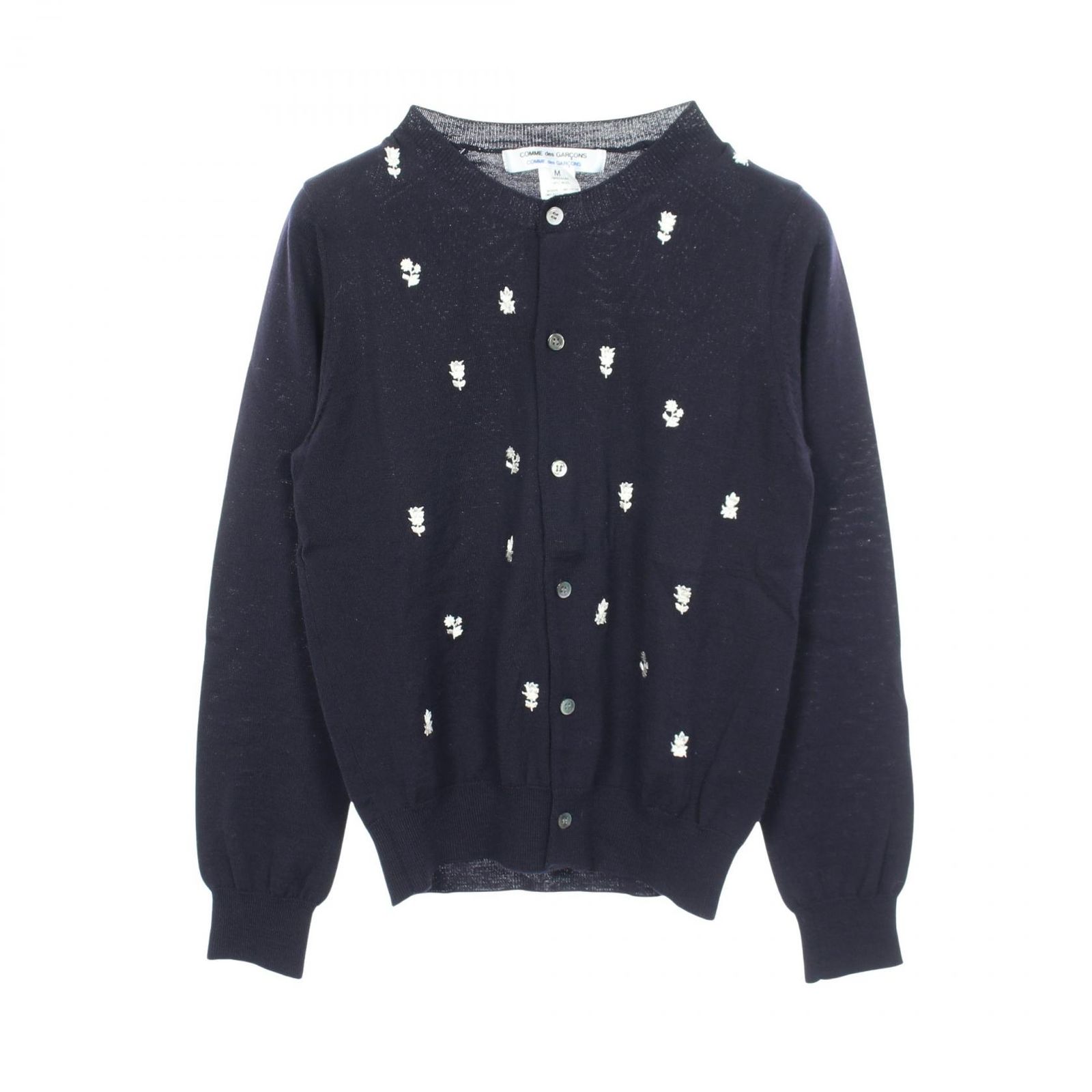 コムデギャルソン コムデギャルソン COMME des GARCONS COMME des GARCONS カーディガン 花柄 刺繍 ウール カーディガン レディース Used A