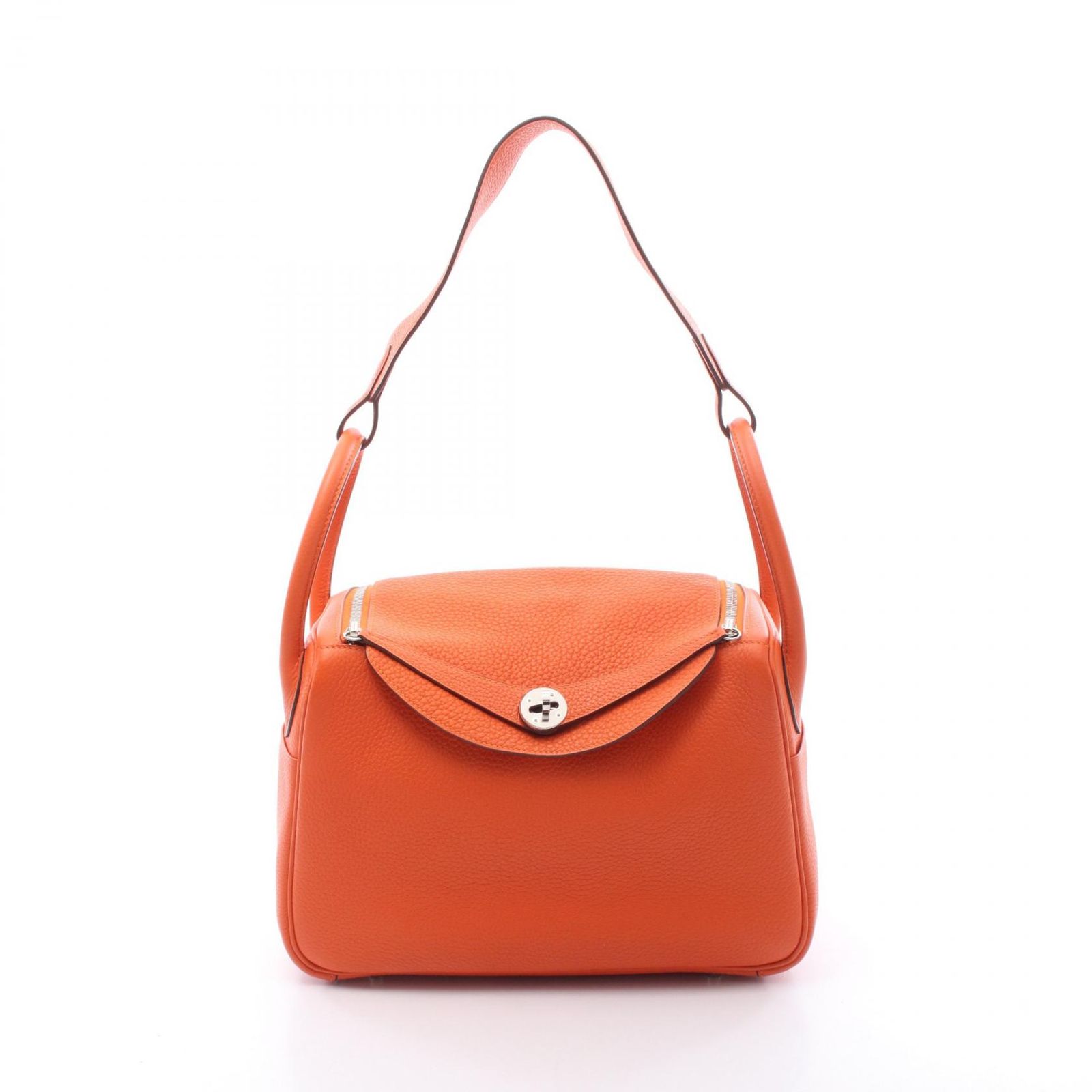 エルメス HERMES ショルダーバッグ リンディ30 オレンジポピー レザー リンディ30 オレンジポピー レディース Used A