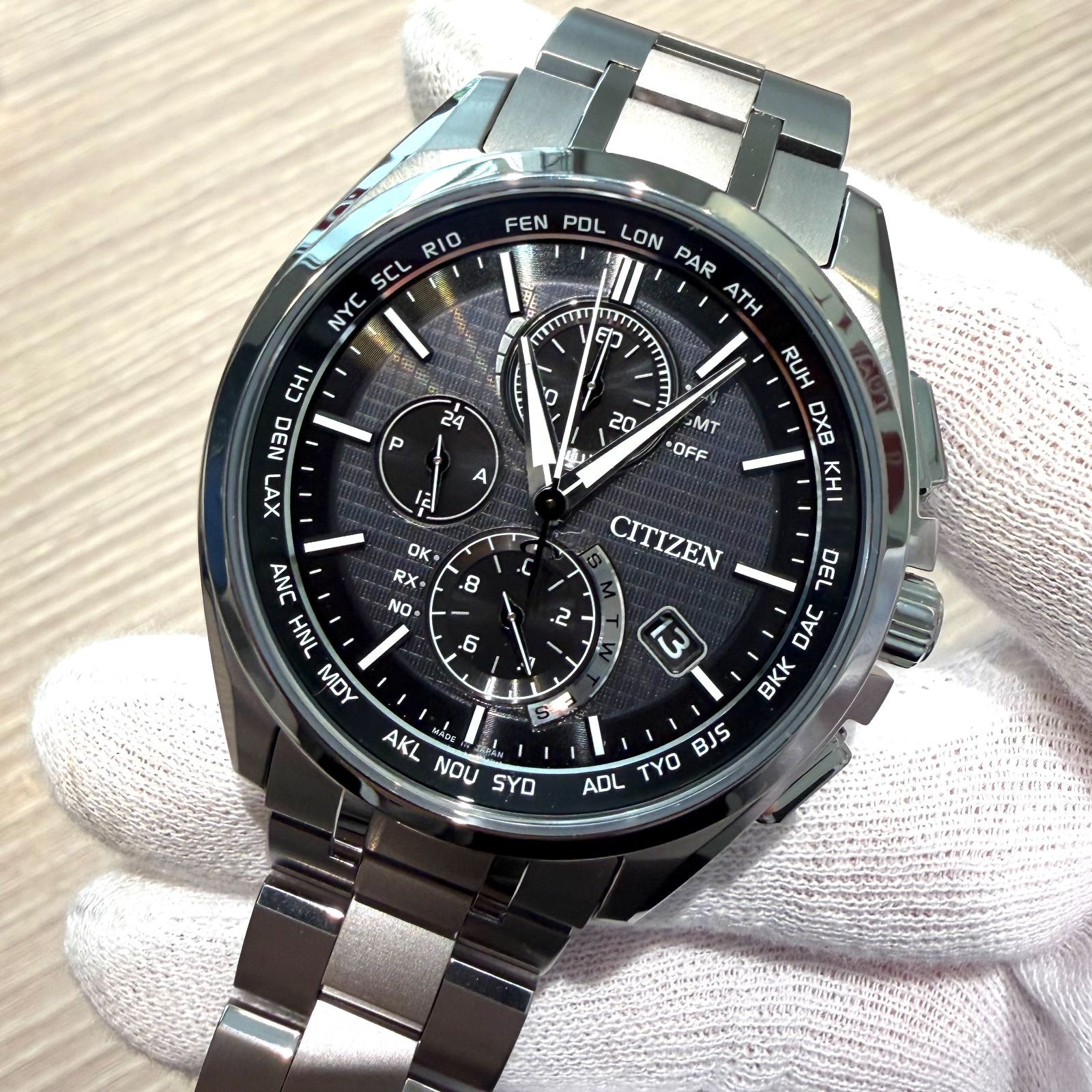 CITIZEN アテッサ エコドライブ H804-T018696 電波ソーラー ブラック 