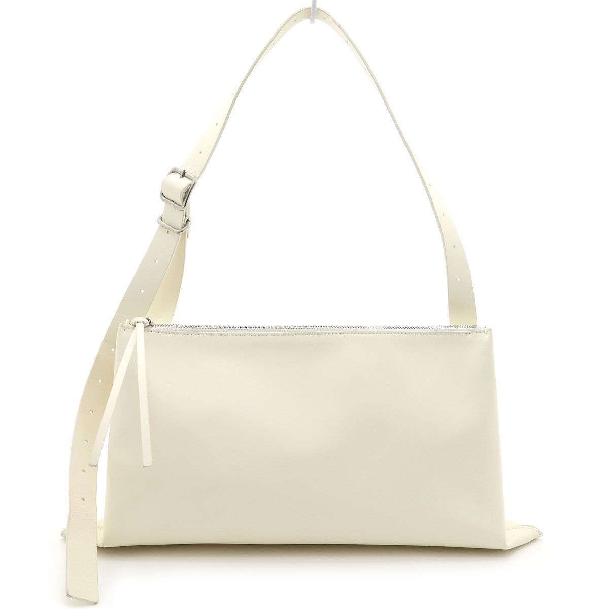 【 良品 】JIL SANDER ジルサンダー ショルダーバッグ エンパイア ミディアム J08WG0016 エッグシェル ホワイト系 イタリア製 レディース 白