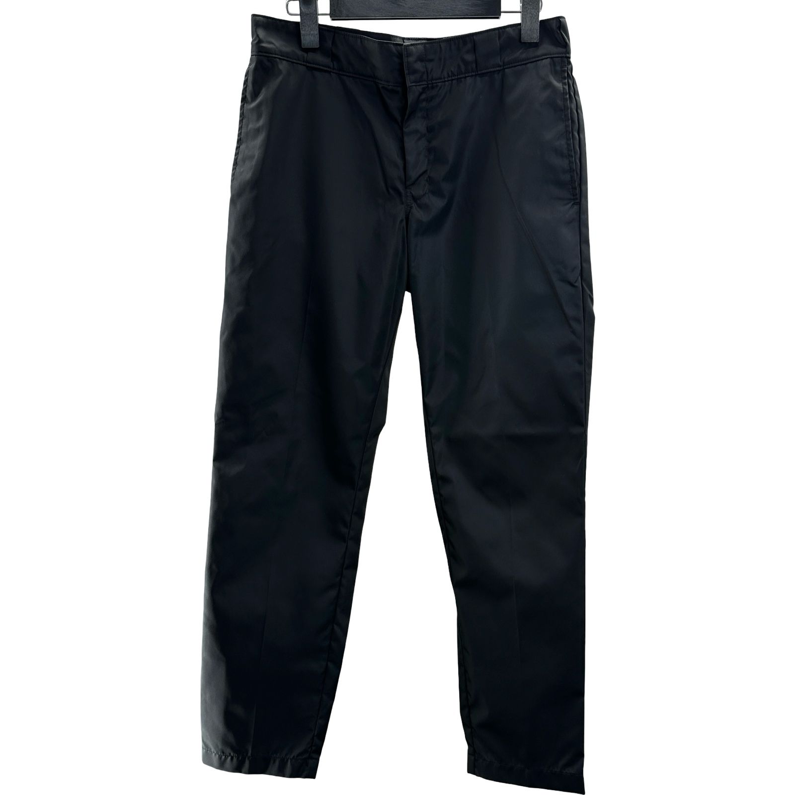プラダ PRADA RE-NYLON トライアングルロゴナイロンパンツ SPG75 ブラック ナイロン メンズ パンツ