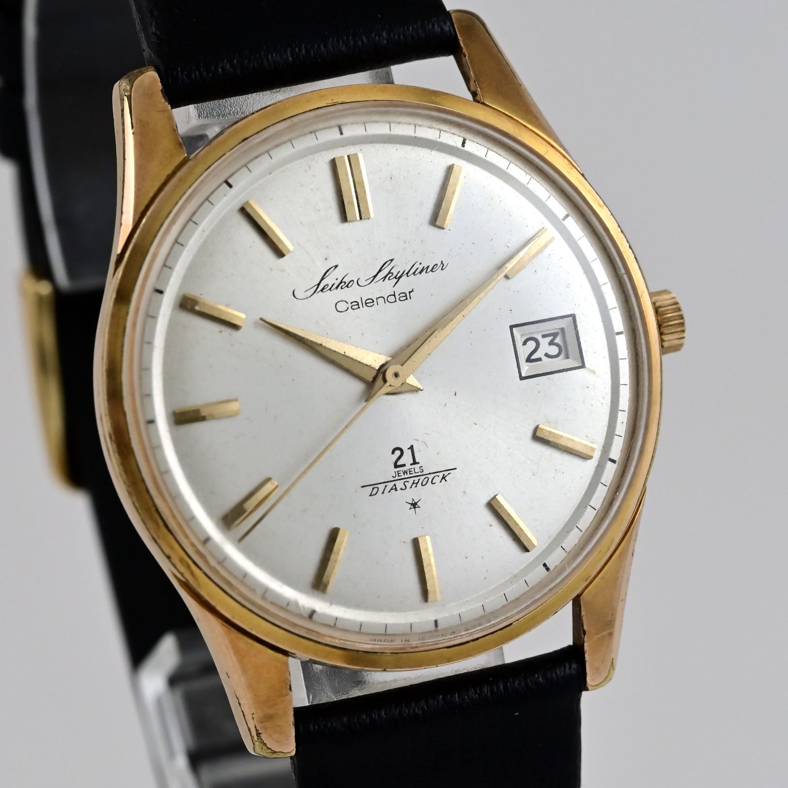 SEIKO SKYLINER Manual Winding 1964 Calendar EGP セイコー スカイライナー ヴィンテージ 手巻 21石 Ref.J15019 Cal.956 動作品 #D65255