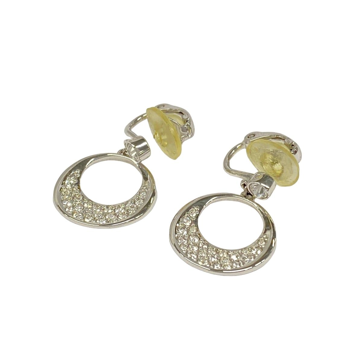 SWAROVSKI(スワロフスキー) イヤリング美品 - クリア×シルバー - メルカリ