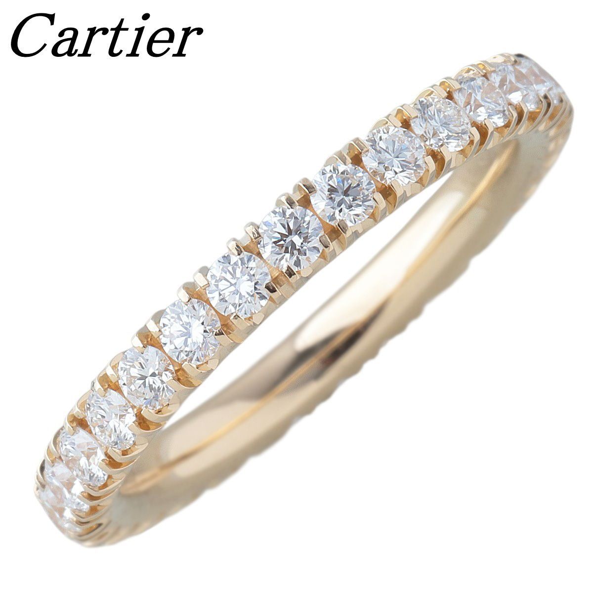 カルティエ エタンセル ダイヤ リング フルエタニティ #53 幅2.6mm Au750YG フルサークル 箱 新品仕上げ済 Cartier【26348】
