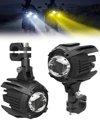 【新品】BORDAN バイク LED フォグランプ 車検対応 補助ライト 汎用 バイク フォグランプ 後付け ホワイト 6500K/イエロー 3200K DC12-30V IP68防水 コントローラー