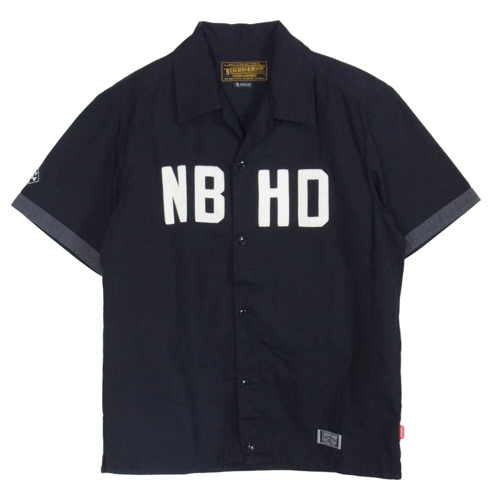 NEIGHBORHOOD ネイバーフッド 101BRNH-SHM01S BOWL SHIRT オープンカラー 開襟 ボーリング 半袖 シャツ ブラック系 M【中古】