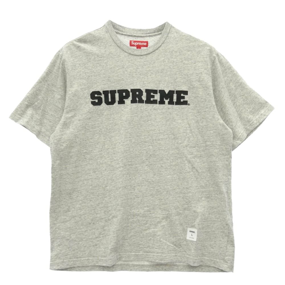Supreme シュプリーム 25AW Collegiate Applique S/S Top カレッジ アップリケ トップ Tシャツ グレー系 L【中古】