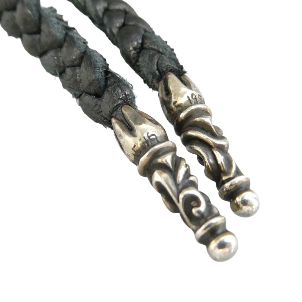 CHROME HEARTS LEATHER BRAID クロムハーツ スクロール クロムハーツ 
