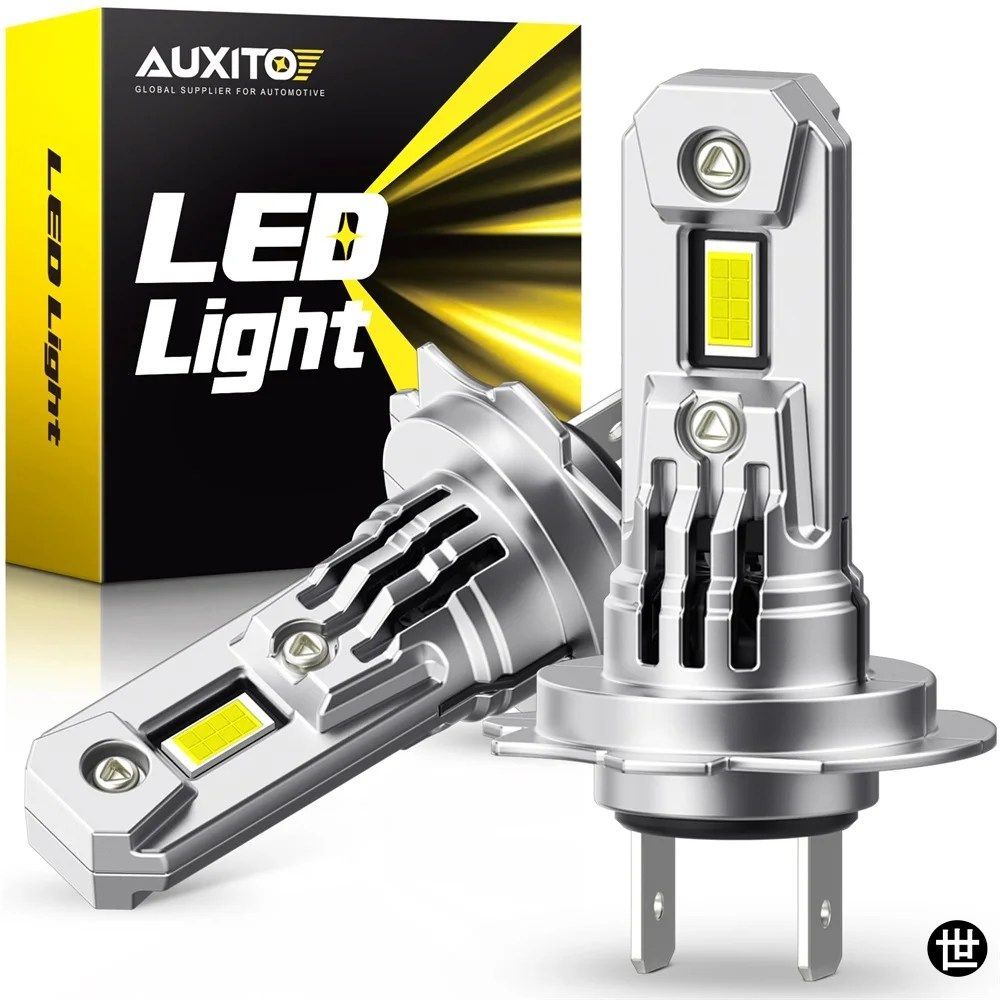 20000LM 100W 2個 H7 CSP LEDヘッドライトバルブ CANBUS オートバイターボ用 H7スリムLEDヘッドランプ