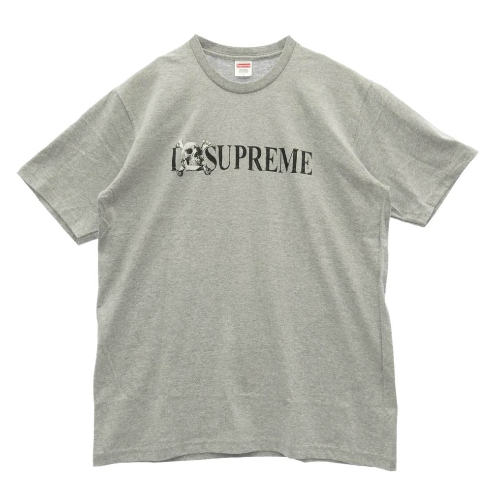 Supreme シュプリーム 25AW Skull Tee スカル Tシャツ 半袖 カットソー グレー系 L【美品】【中古】