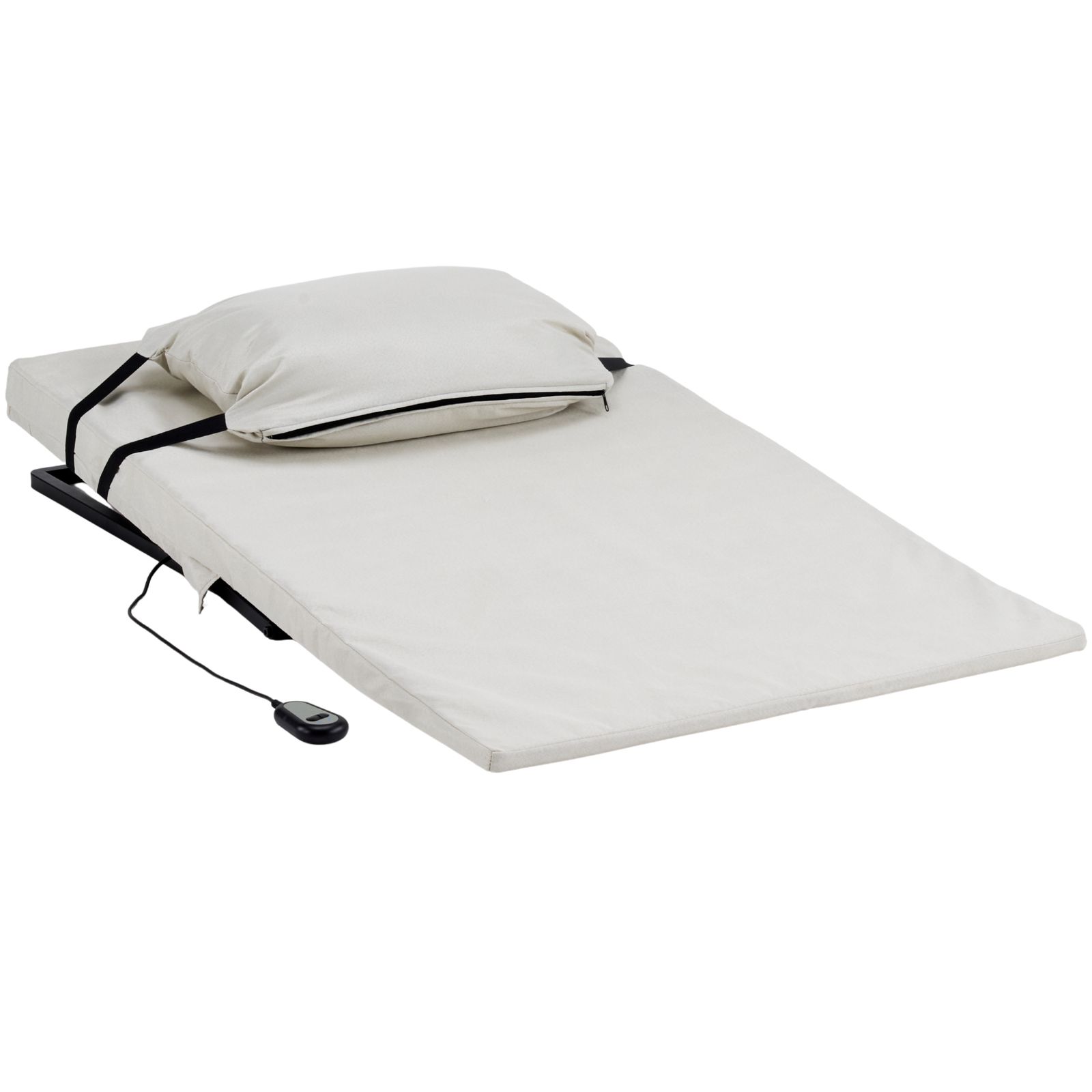 新入荷｜75*125cm 電動マット サイズ 電動リクライニングマット 電動ベッド 折りたたみベッド 電動 リクライニングベッド 2°~70°角度調整 ベッド シングル 無段階 家庭用 組立簡単 高さ調節 角度調整 　ベージュ