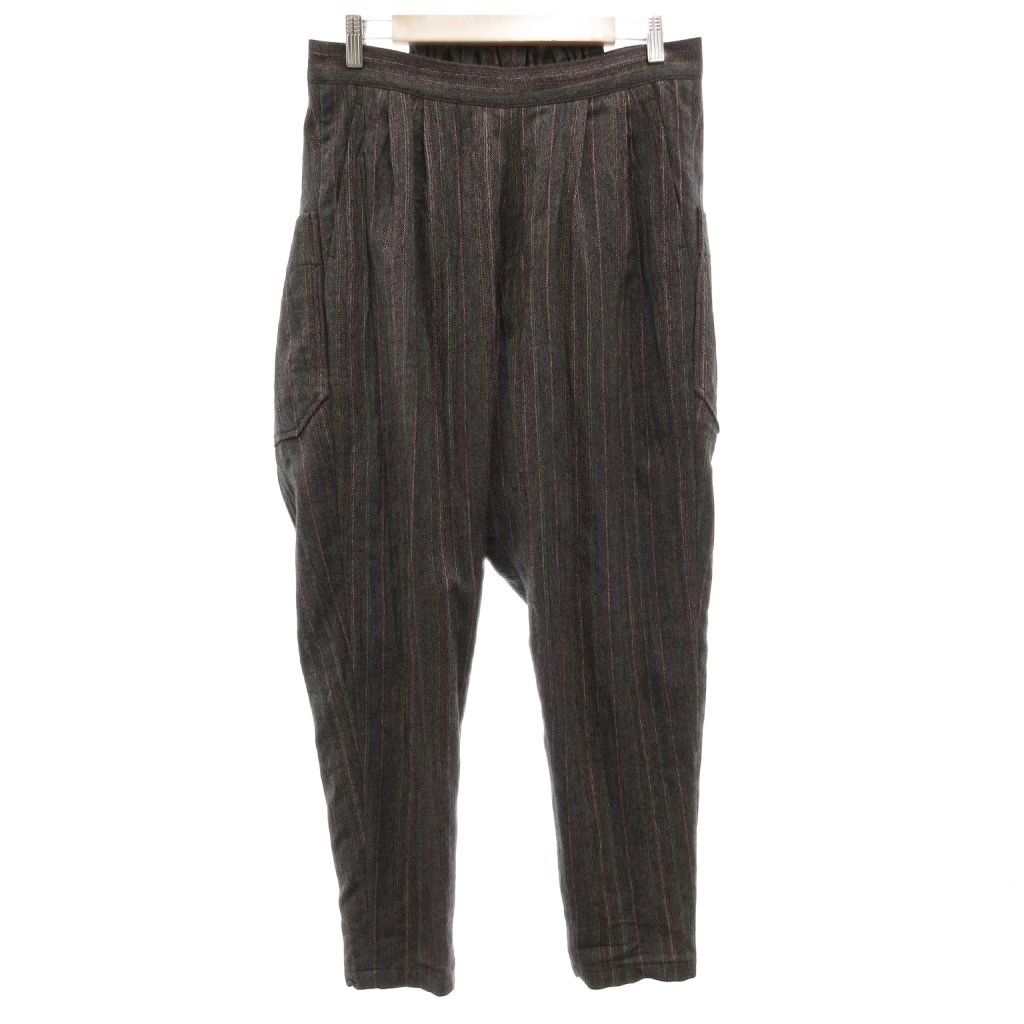 【LIMI feu】変形サルエルパンツ　ヨウジヤマモト　裾ポケット　ブラック　S リミフゥ LIMI feu ヨウジヤマモト YOHJIYAMAMOTO ウールサルエル