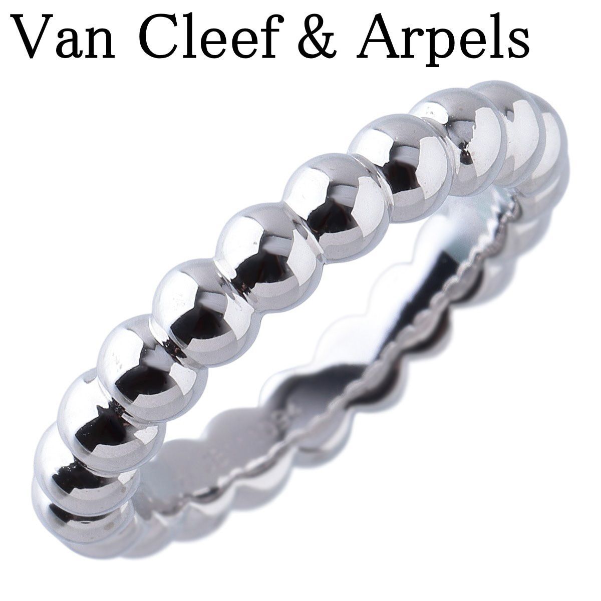 ヴァンクリーフ&アーペル ペルレ リング ラージ #51 750WG 保証書(2011年) 箱 新品仕上げ済 VanCleef&Arpels VCA【26331】
