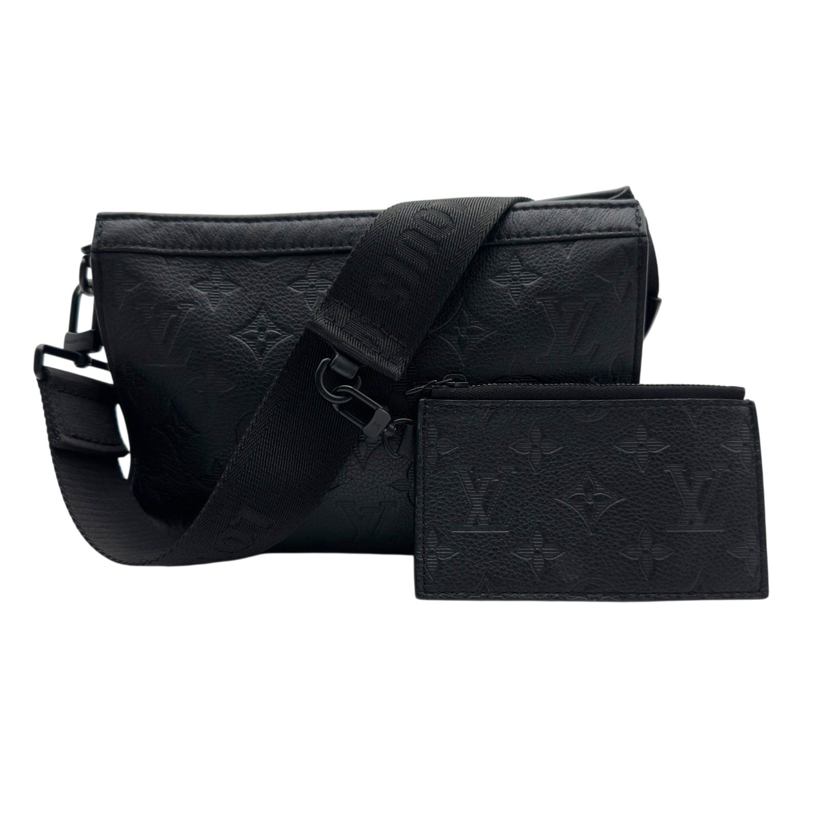 ルイ・ヴィトン LOUIS VUITTON ガストン・ウェアラブル ウォレット M81115 ブラック モノグラム・シャドウ メンズ ショルダーバッグ
