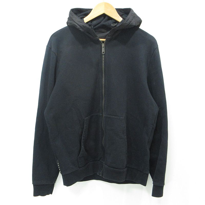 【三重本店】 中古 PRADA | プラダ プラダスポーツ ロゴワッペンジップパーカー SJN266 ブラック サイズ：XL 【135】