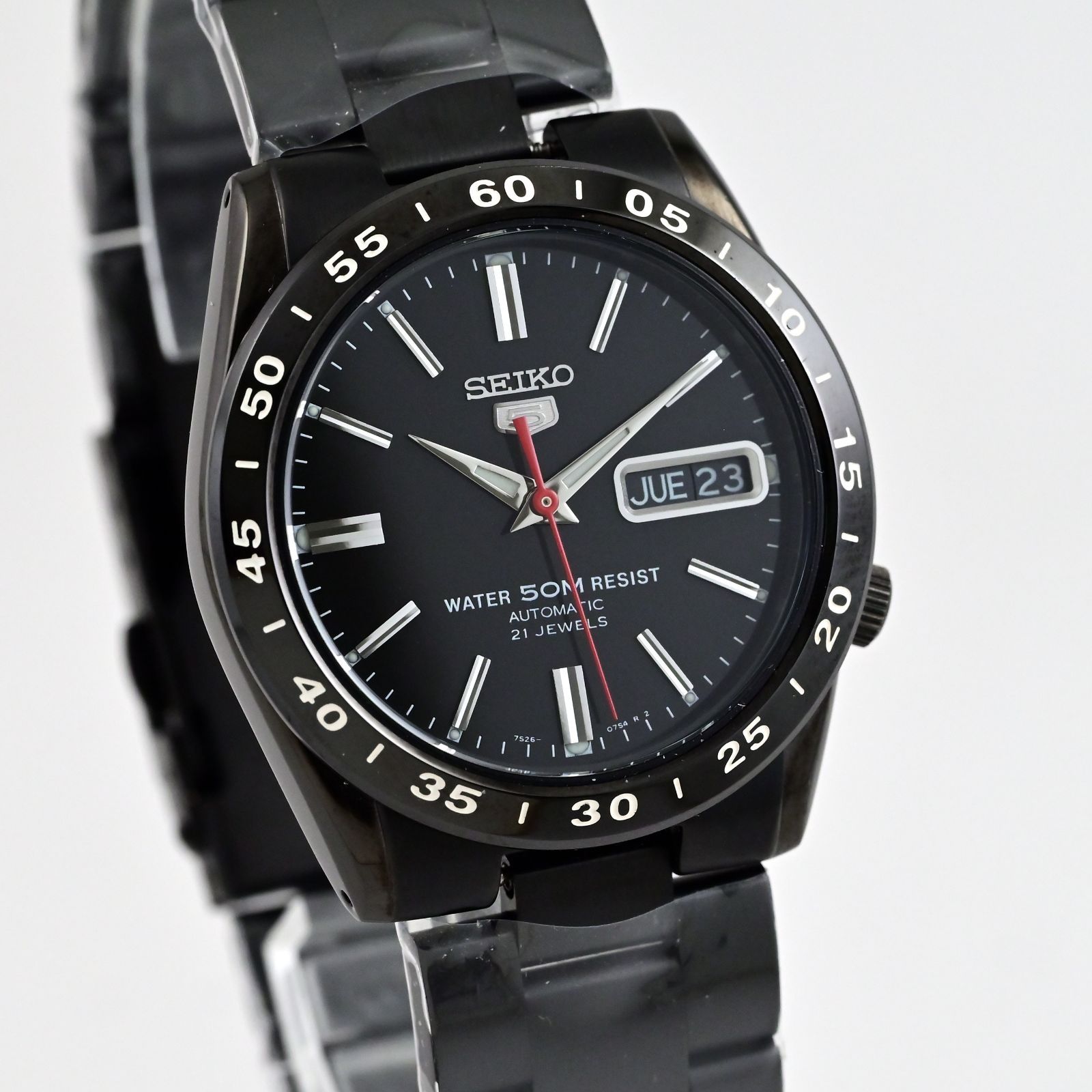 良品 SEIKO 5 Automatic 21石 Day/Date Ref.7S26-02T0 Cal.7S26B 2011年 セイコー5 自動巻 37mm 黒文字盤 海外仕様 保証あり