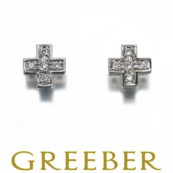 ミキモトペルリータ ピアス ダイヤ ダイヤモンド 0.02ct クロス K18WG #193443