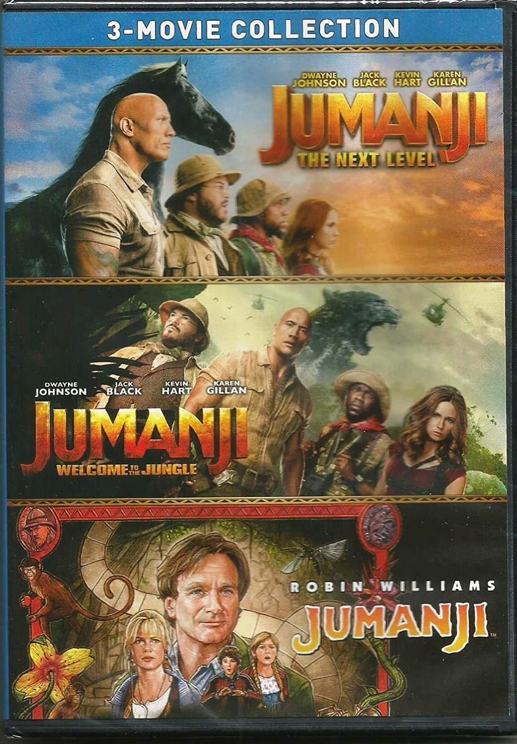 Jumanji: 3-Movie Collection: Jumanji / Jumanji: Welcome to the Jungle /Jumanji: The Next Level [DVD]