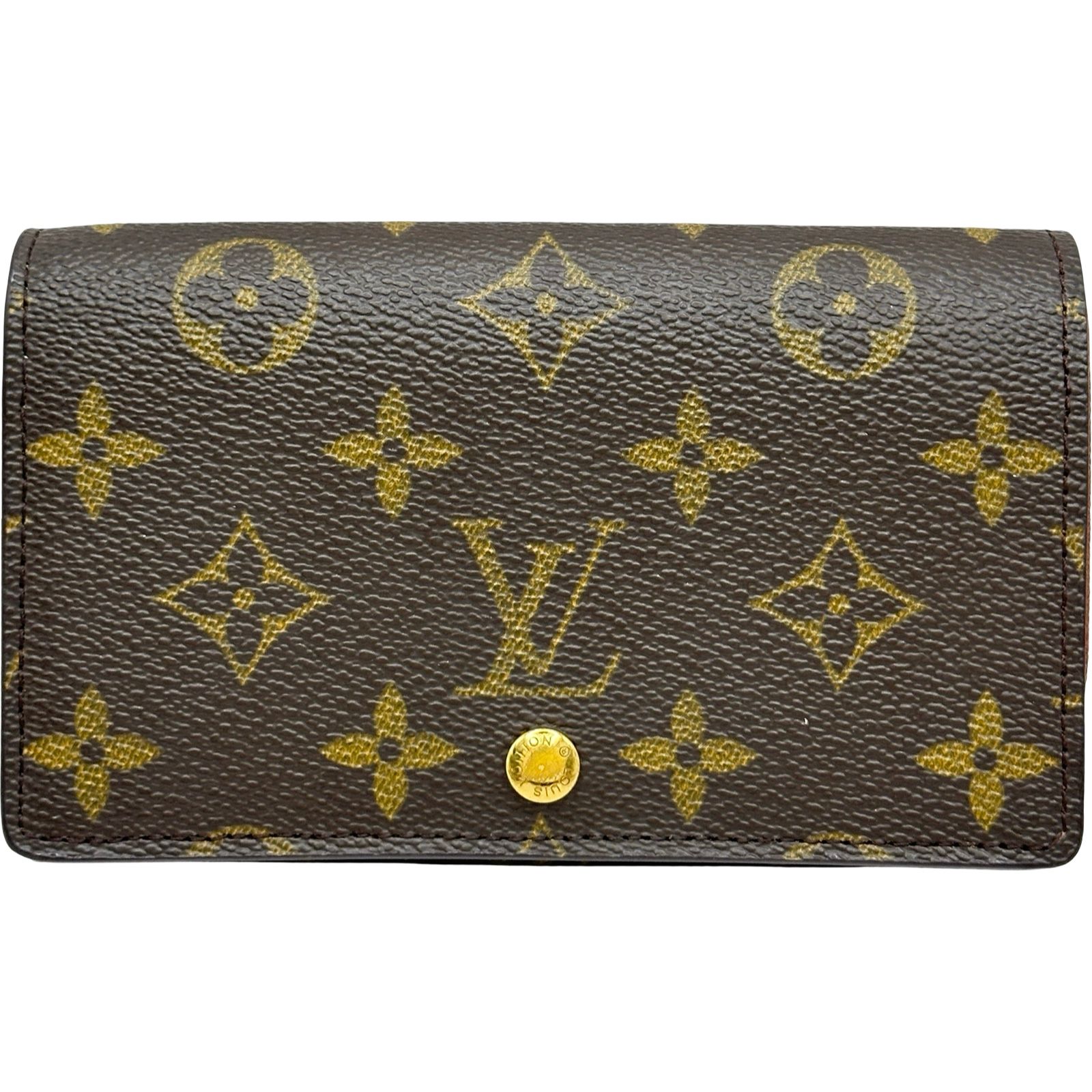 ルイ・ヴィトン LOUIS VUITTON ポルトモネ・ビエトレゾール M61730 ブラウン モノグラムキャンバス レディース 二つ折り財布