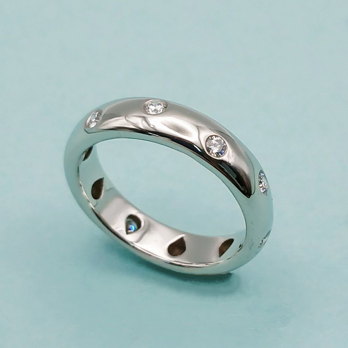 TIFFANY&Co. ティファニー ドッツ バンドリング PT950 リング・指輪 レディース 約8.5号 Pt950プラチナ シルバー 中古