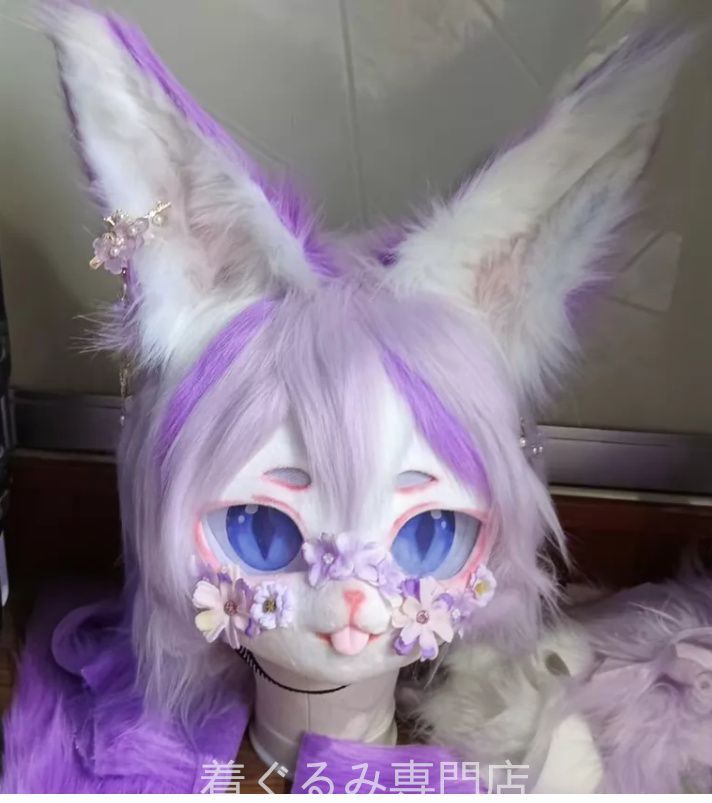 犬　猫　着ぐるみ ヘッド全頭　ヘッド ケモノ ファースーツ ぬいぐるみ コスプレ コスチューム Kurumi 一点物 C697
