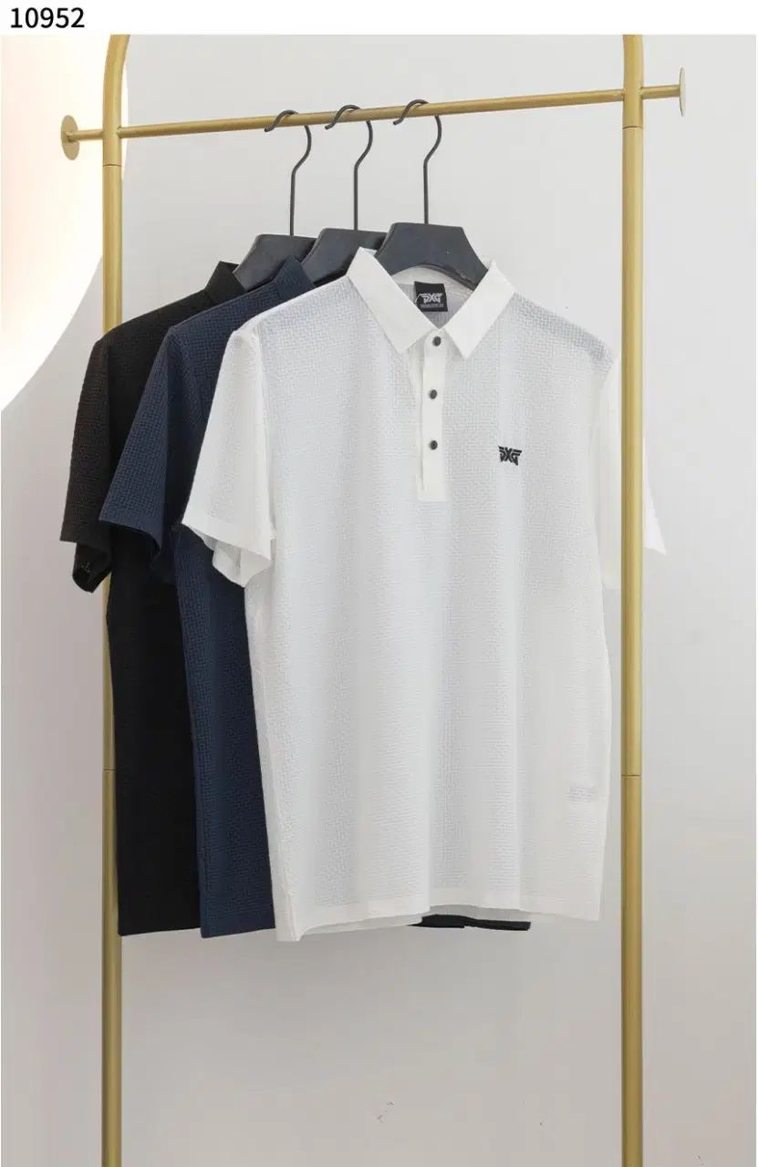 PXG PXG メンズ 夏 ニューシェイプ カラ Tシャツ