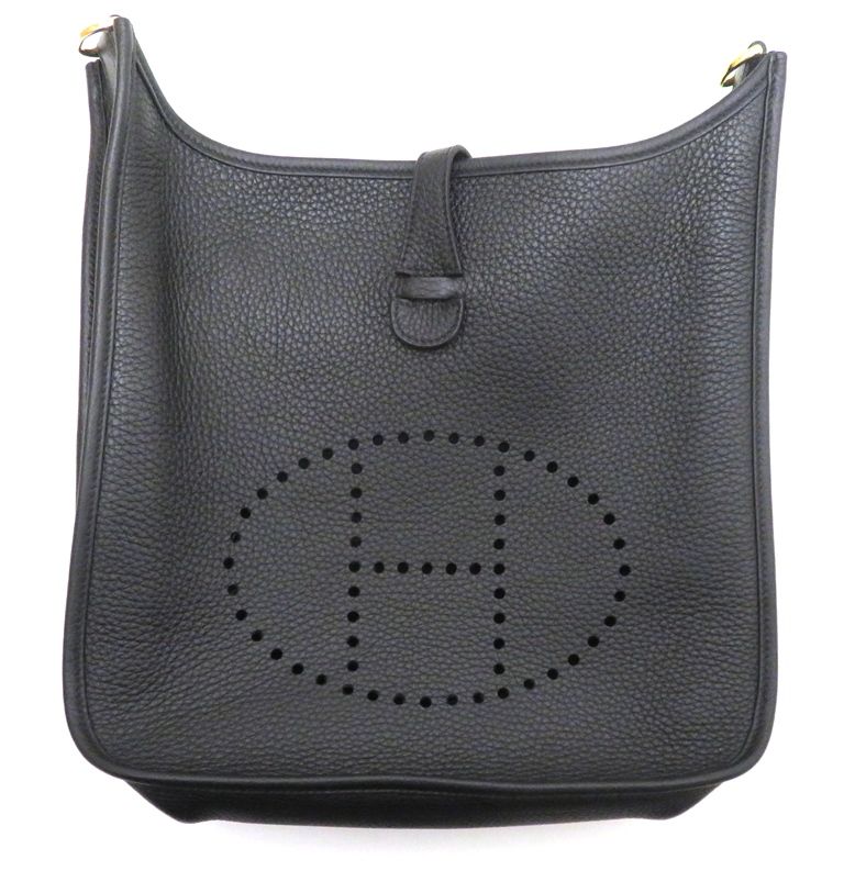 HERMES エルメス バッグ エヴリンⅢPM ブラック/GP ﾊﾞｯｸﾞ ショルダーバッグ レザー/GP GP ブラック ユニセックス【中古】