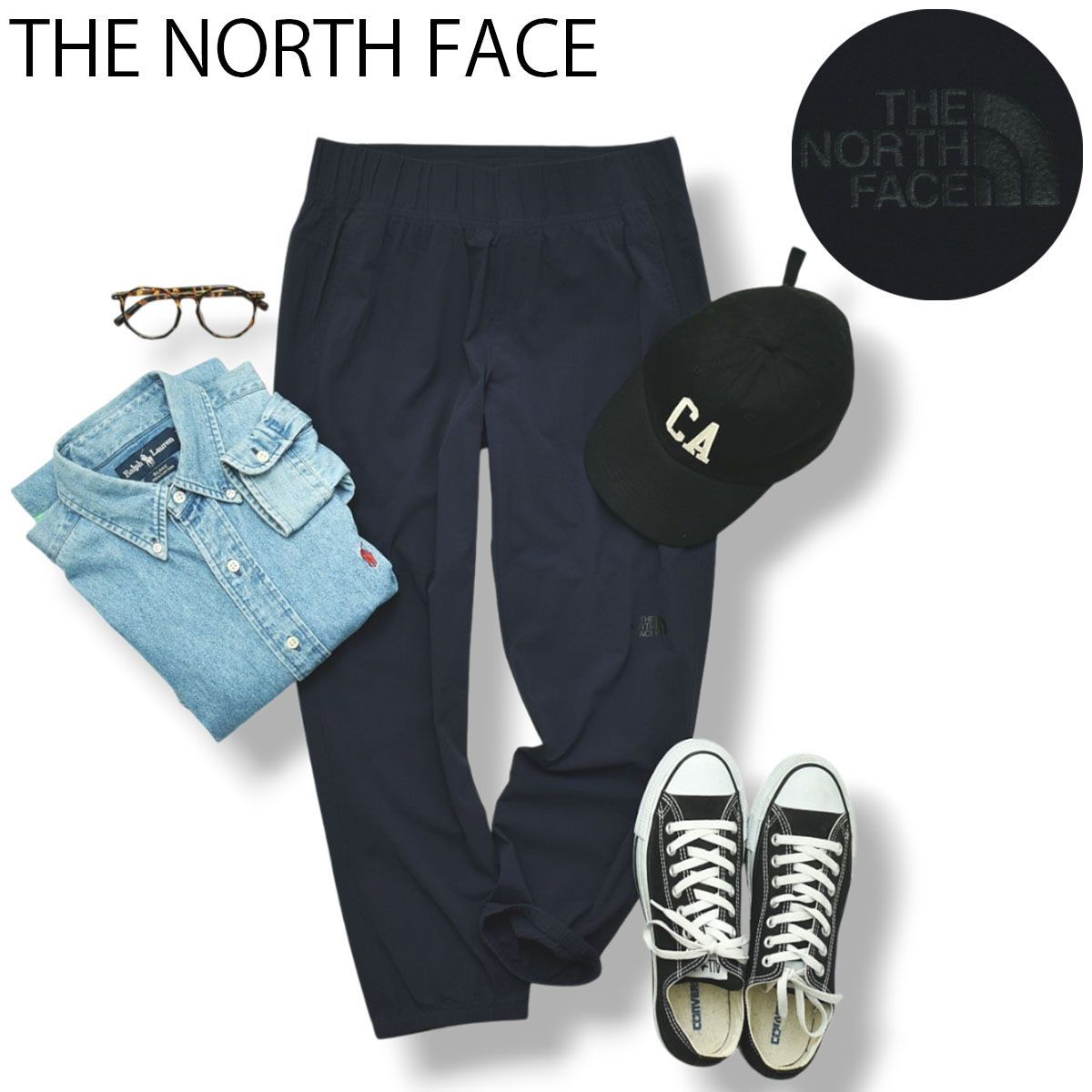 ノースフェイス THE NORTH FACE テーパード フレキシブルアンクルパンツ ストレッチ ジョガーパンツ イージーパンツ ウエストゴム ジャージ M ネイビー 女性用 ♪
