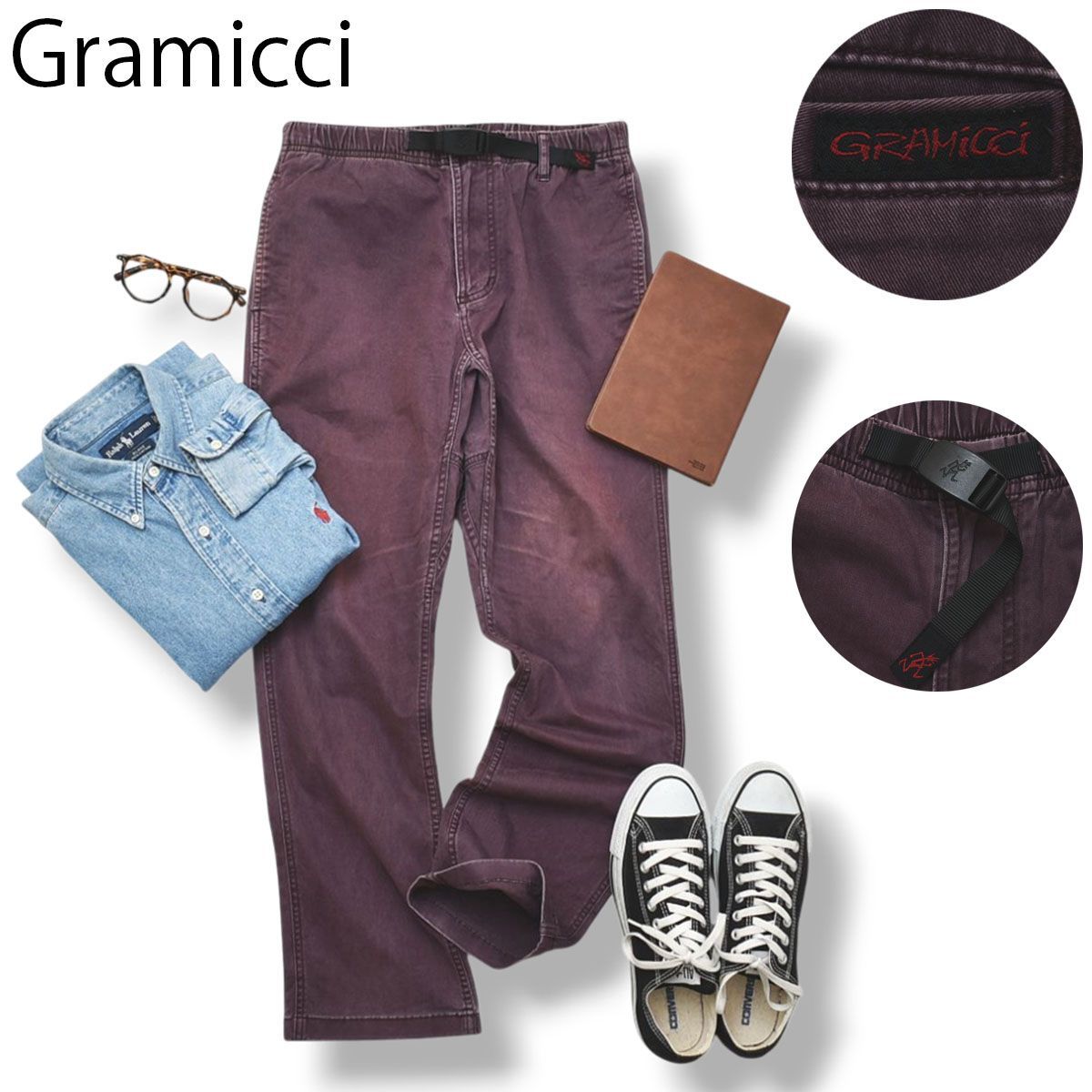 グラミチ Gramicci ニューナローパンツ テーパード クライミングパンツ アウトドア ワーク M パープル アメカジ ストリート カジュアル メンズ 男性用