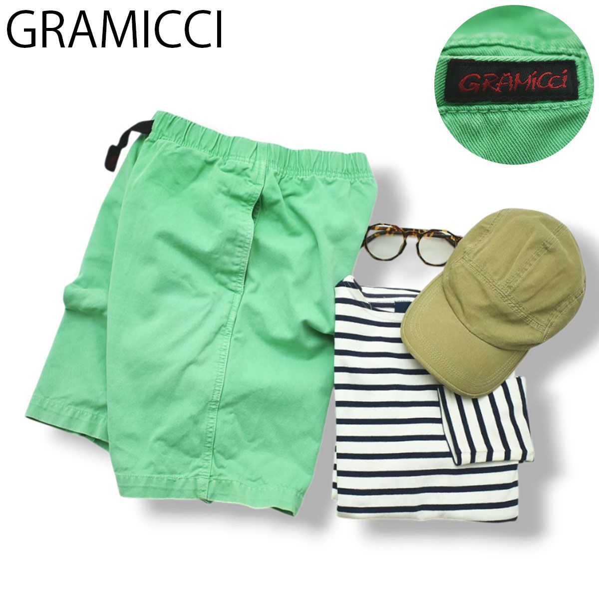 【清涼感】 グラミチ GRAMICCI Gショーツ ハーフパンツ クライミング ショートパンツ 短パン M グリーン アメカジ ストリート カジュアル メンズ