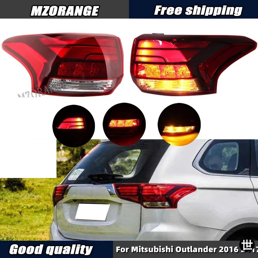 三菱アウトランダーPHEV 2016-2021用LEDテールライト外側/内側リアランプウィンカーライトドライビングランプブレーキランプ