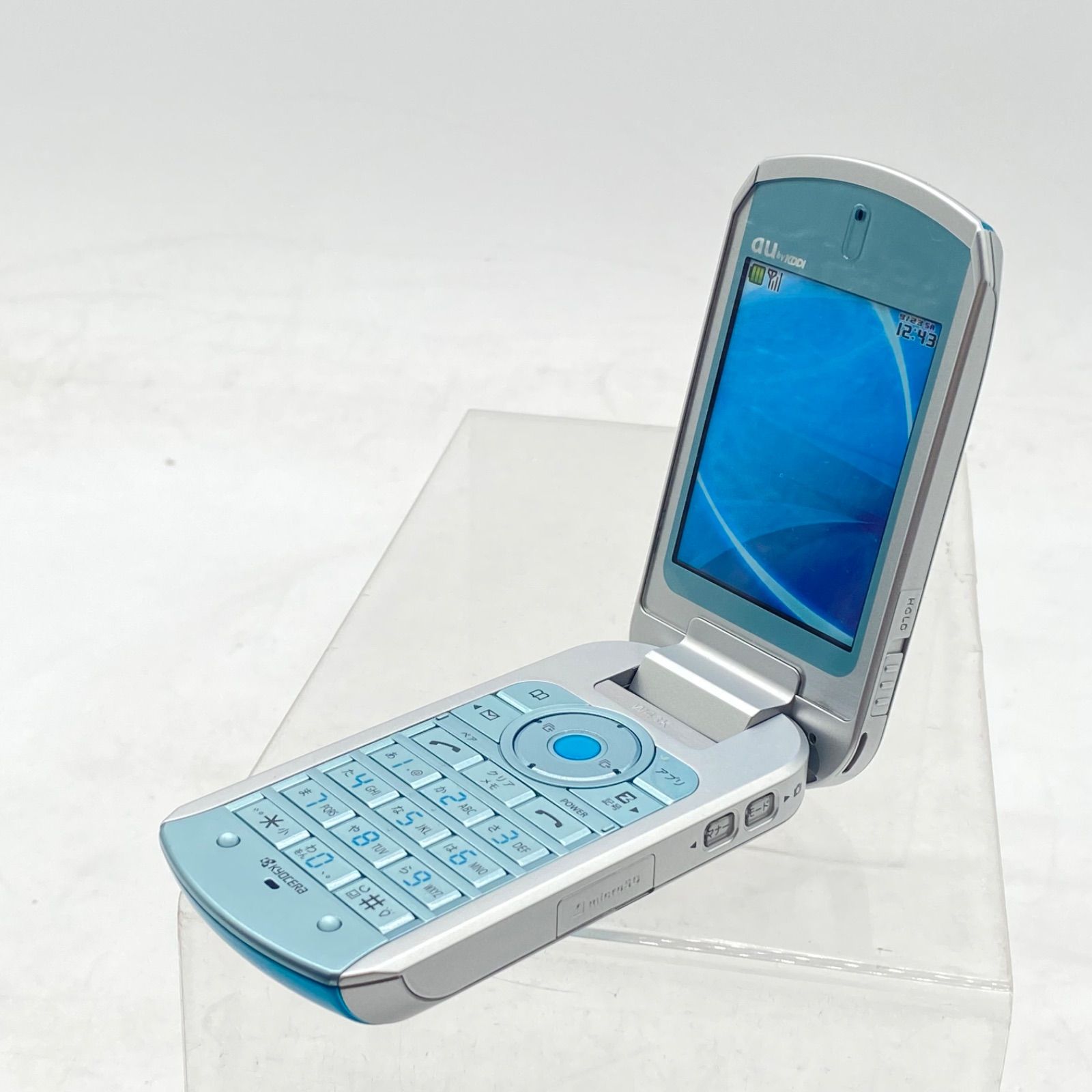 au CDMA 1X WIN W41H ocean blue mobile phone mockup mockup model