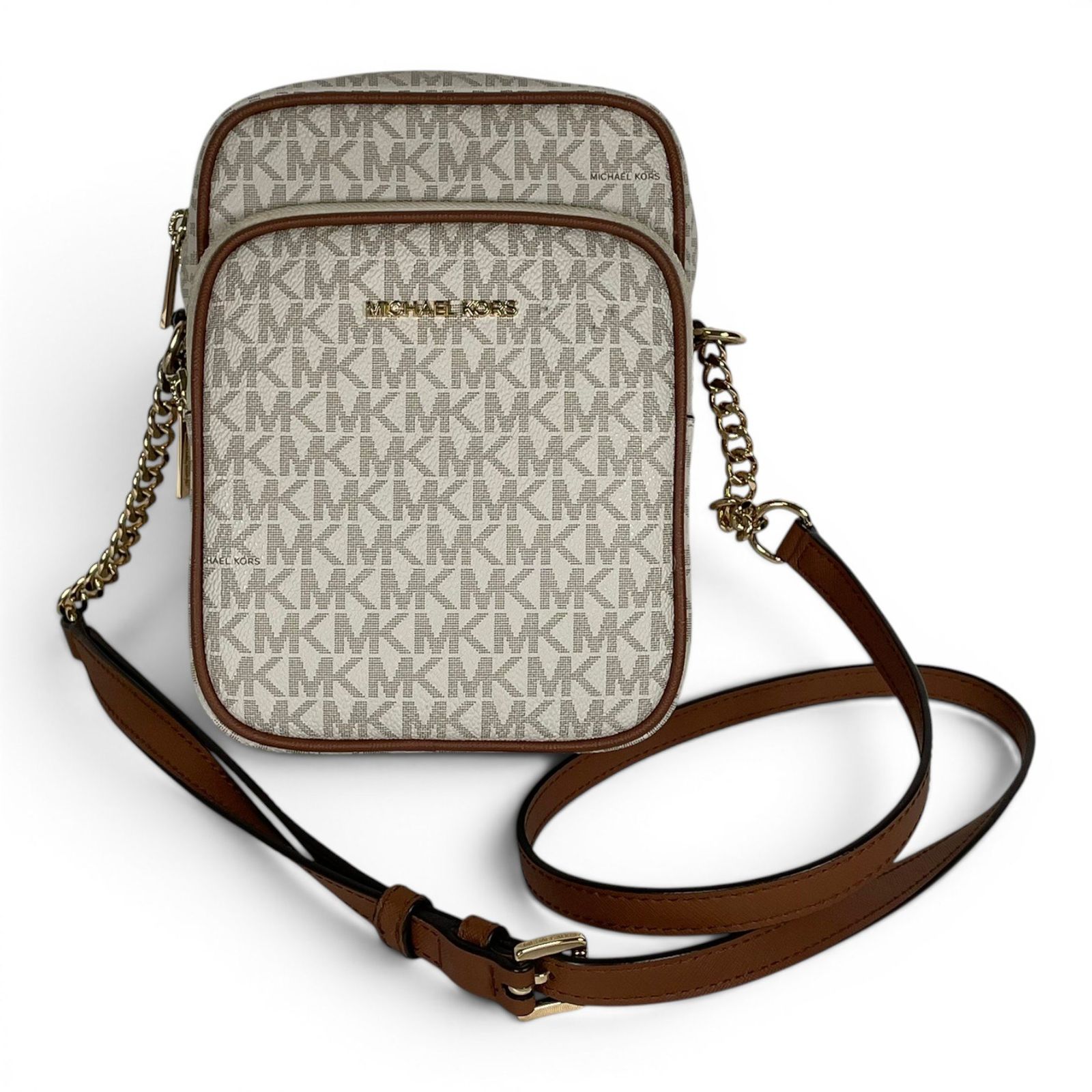 MICHAEL KORS マイケルコース ショルダーバッグ ジェット セット トラベル ミディアム ノースサウス チェーン クロスボディ 35F1GTVC2B