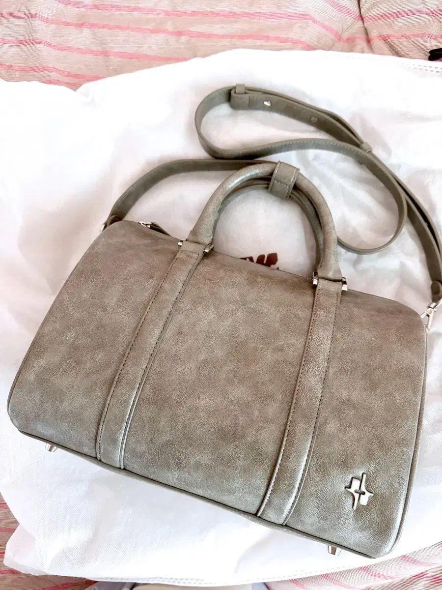 FIND KAPOOR ファインドカプア ニュー ボストン バッグ グレー (トート クロス 兼用)