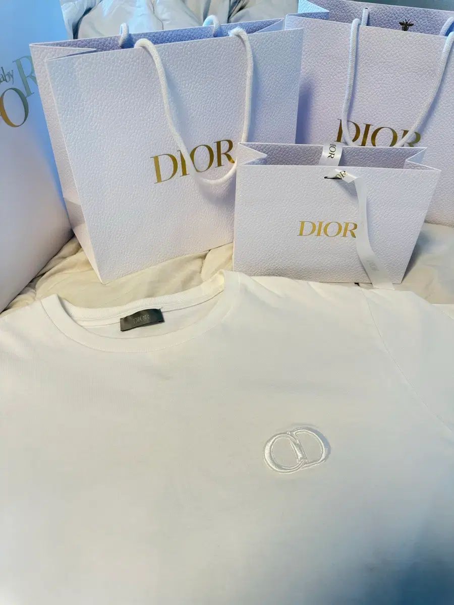 新品 ディオール CD 白 オーガニック ジャージ 半袖Tシャツ 出品