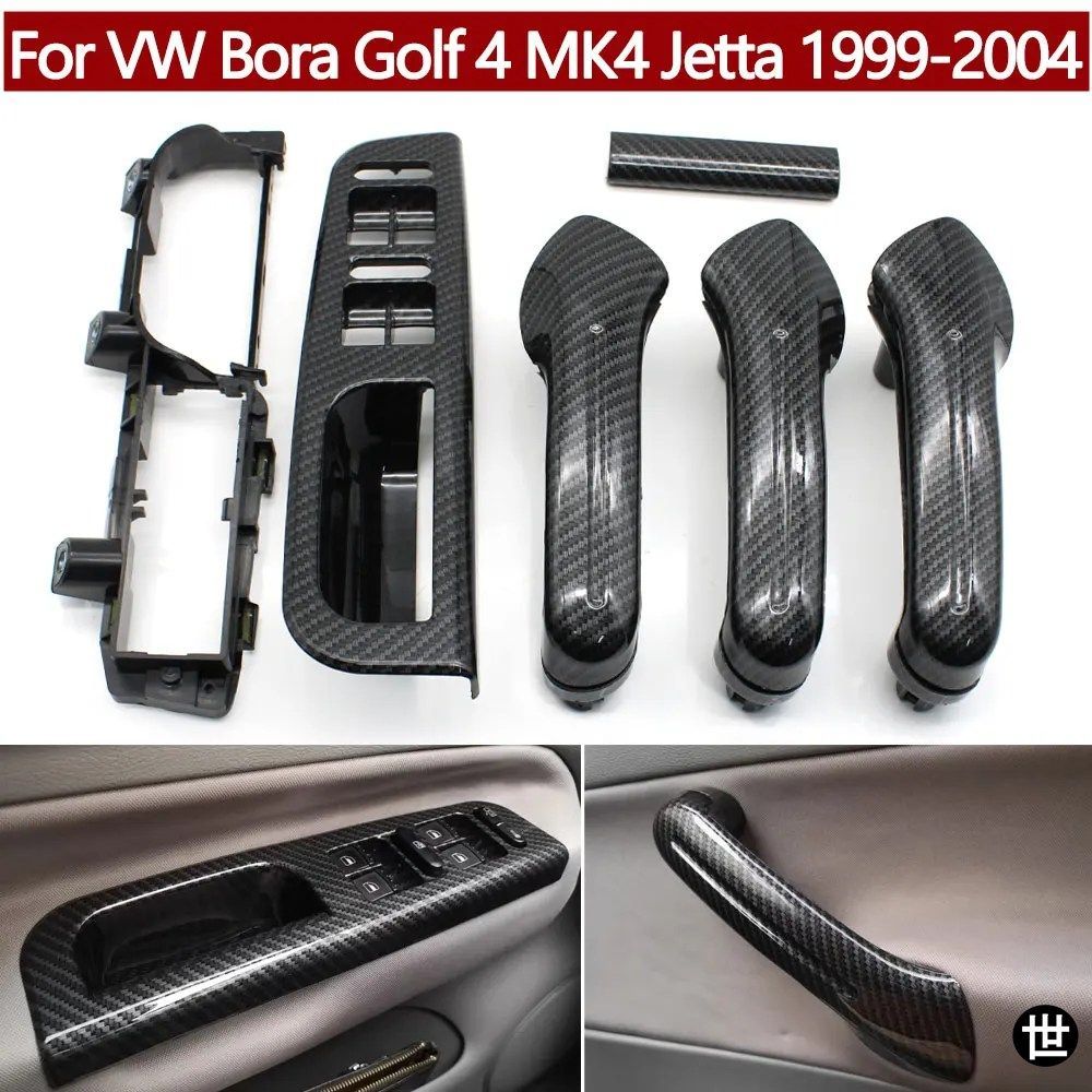左ハンドル車用フロントリア左右カーボンドアプルグラブハンドルVW BORAGOLF 4MK4JETTA 1999-2004用