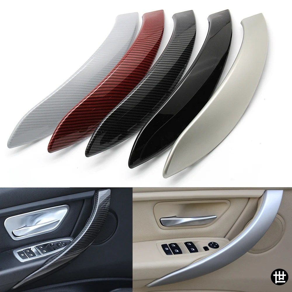 BMW 3 4シリーズ M3 M4 F30 F80 F31 F32 F33 F34 F35 F36 2013-2018用 インテリアドアプルハンドルアウターカバートリム 2個/4個セット