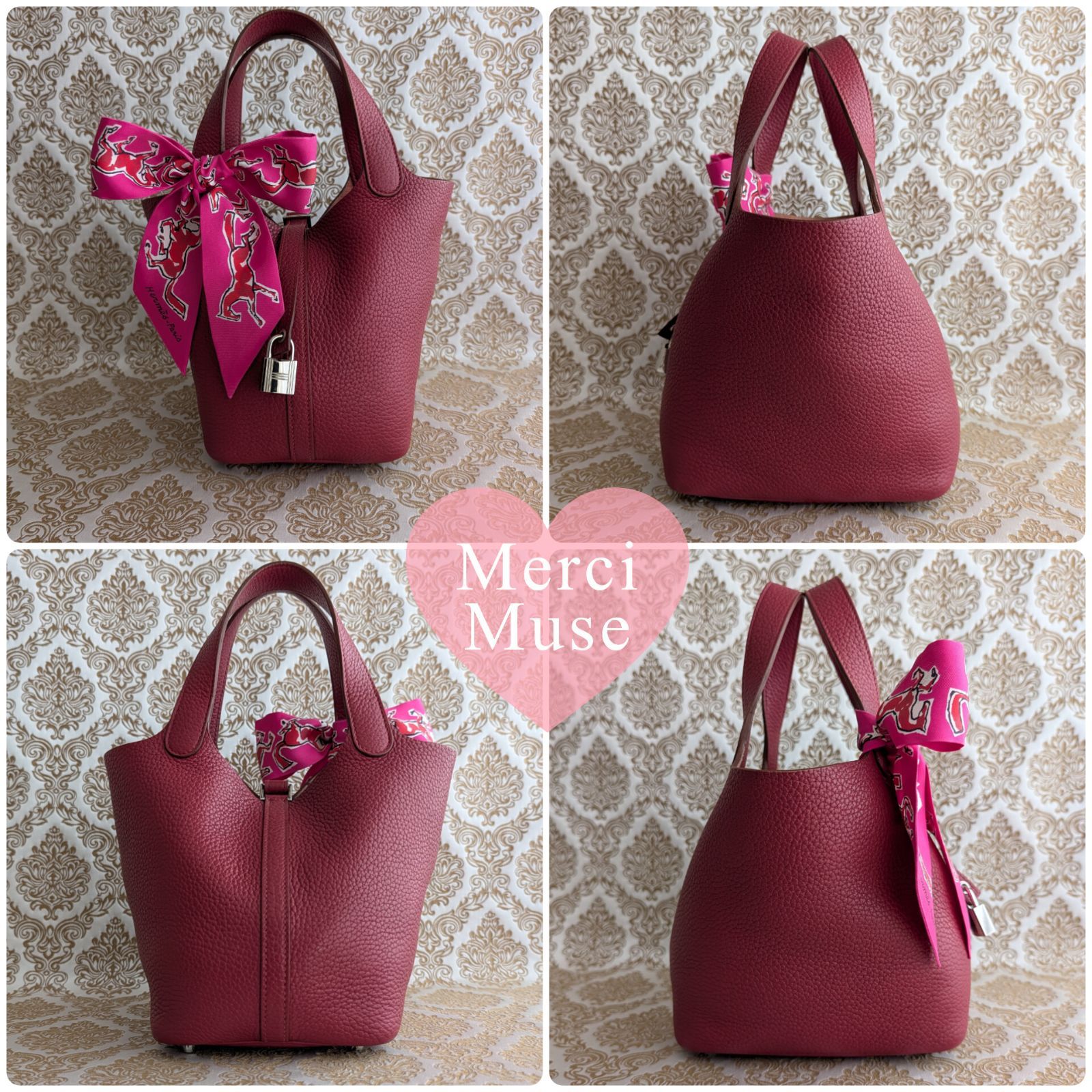 ❤お得なお品❤ピコタンロックPM18 ルビーxシルバー金具 エルメス □R 