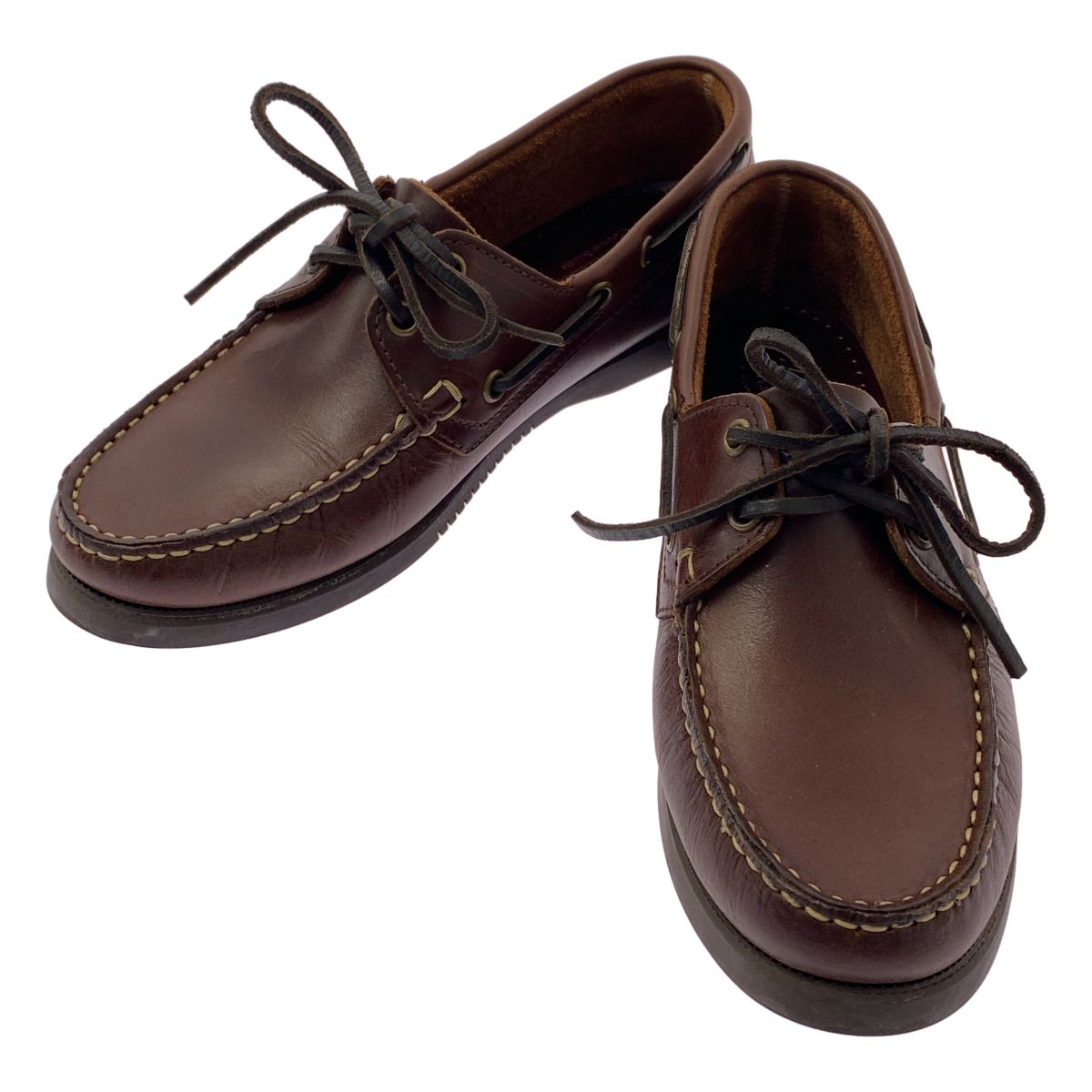 【美品】 Paraboot / パラブーツ | BARTH / バース レザー デッキシューズ | 4 1/2 | ブラウン | レディース