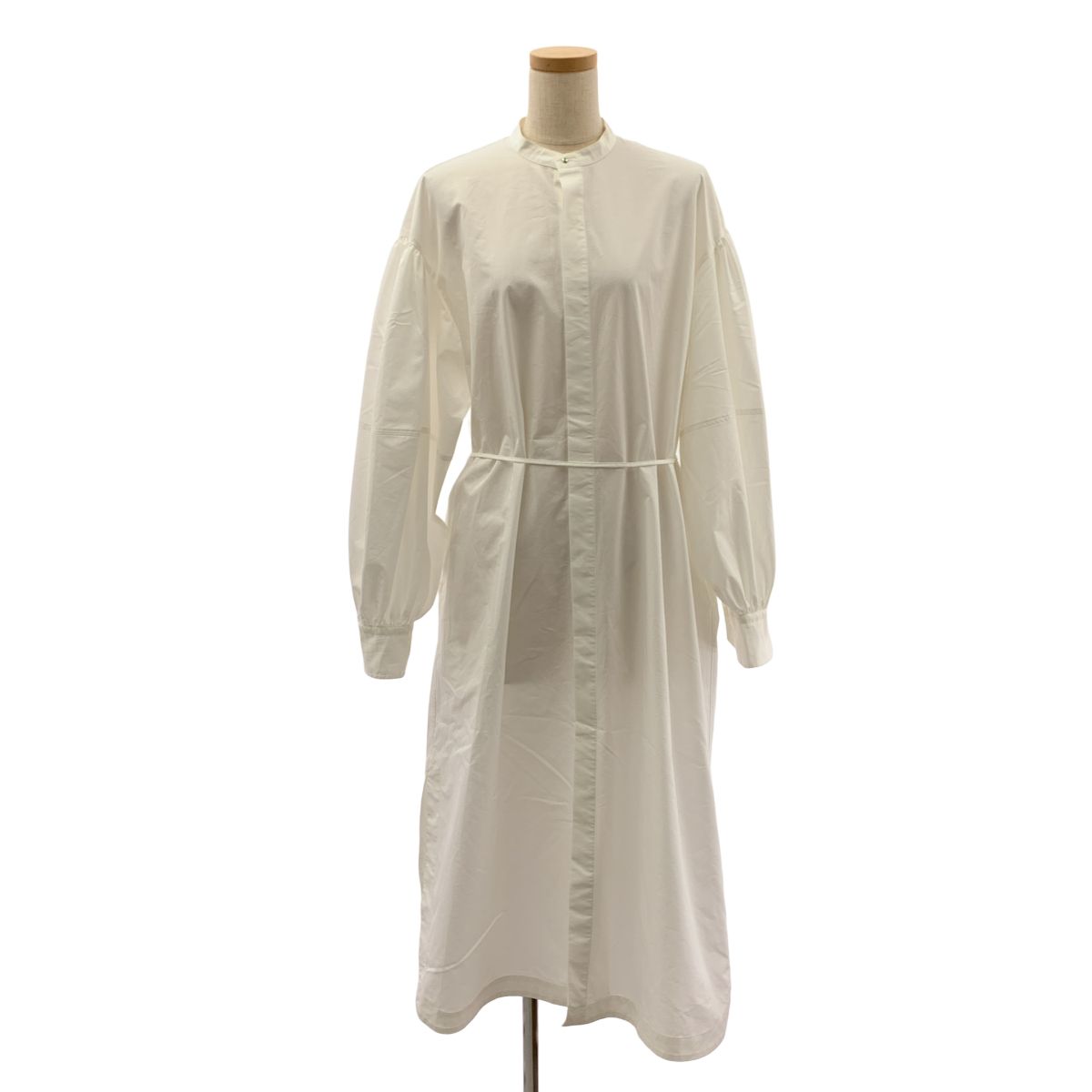 HYKE / ハイク | 2024SS | T/C BALLOON SLEEVE DRESS / コットン混 バルーンスリーブ ドレス | 2 | ホワイト | レディース