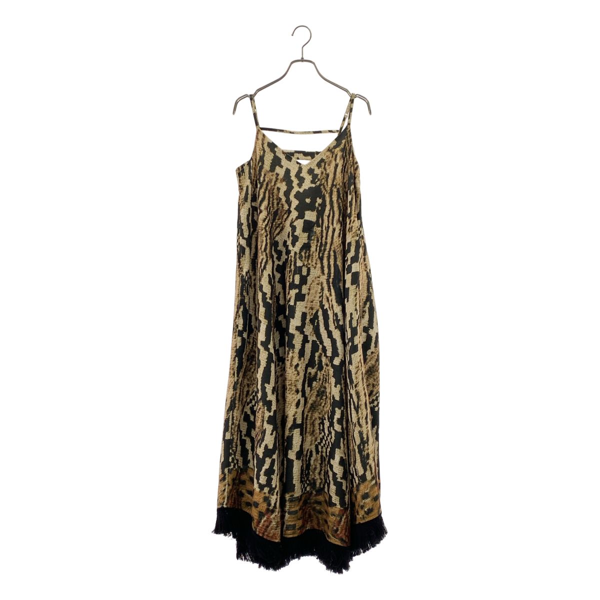 AMERI / アメリ | MEDI EXOTIC PATTERN CAMISOLE DRESS ワンピース | S | ブラウン/ブラック | レディース