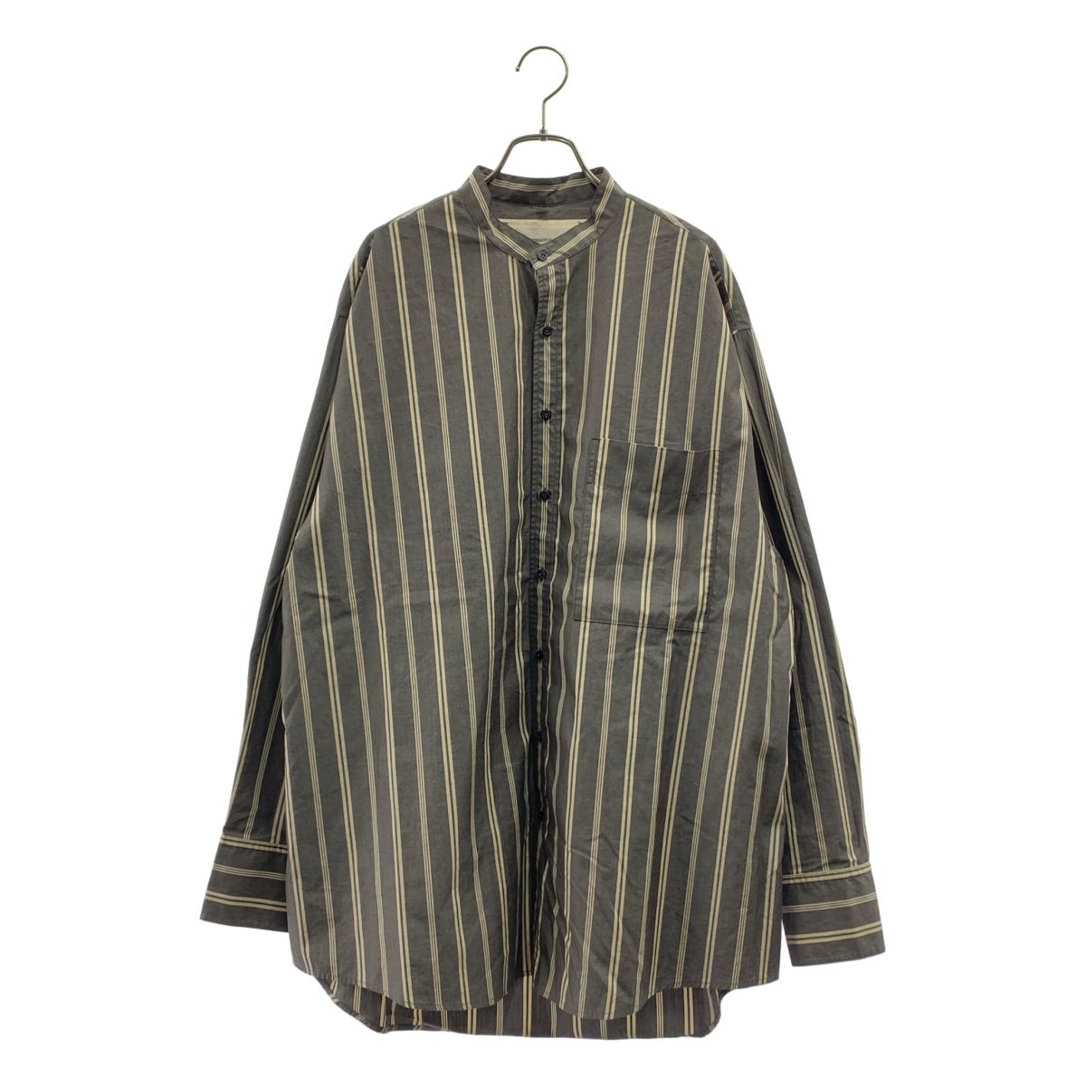 TODAYFUL / トゥデイフル | 2023AW | Stripe Over Shirts / コットン ストライプ オーバーシャツ | F | グレー | レディース