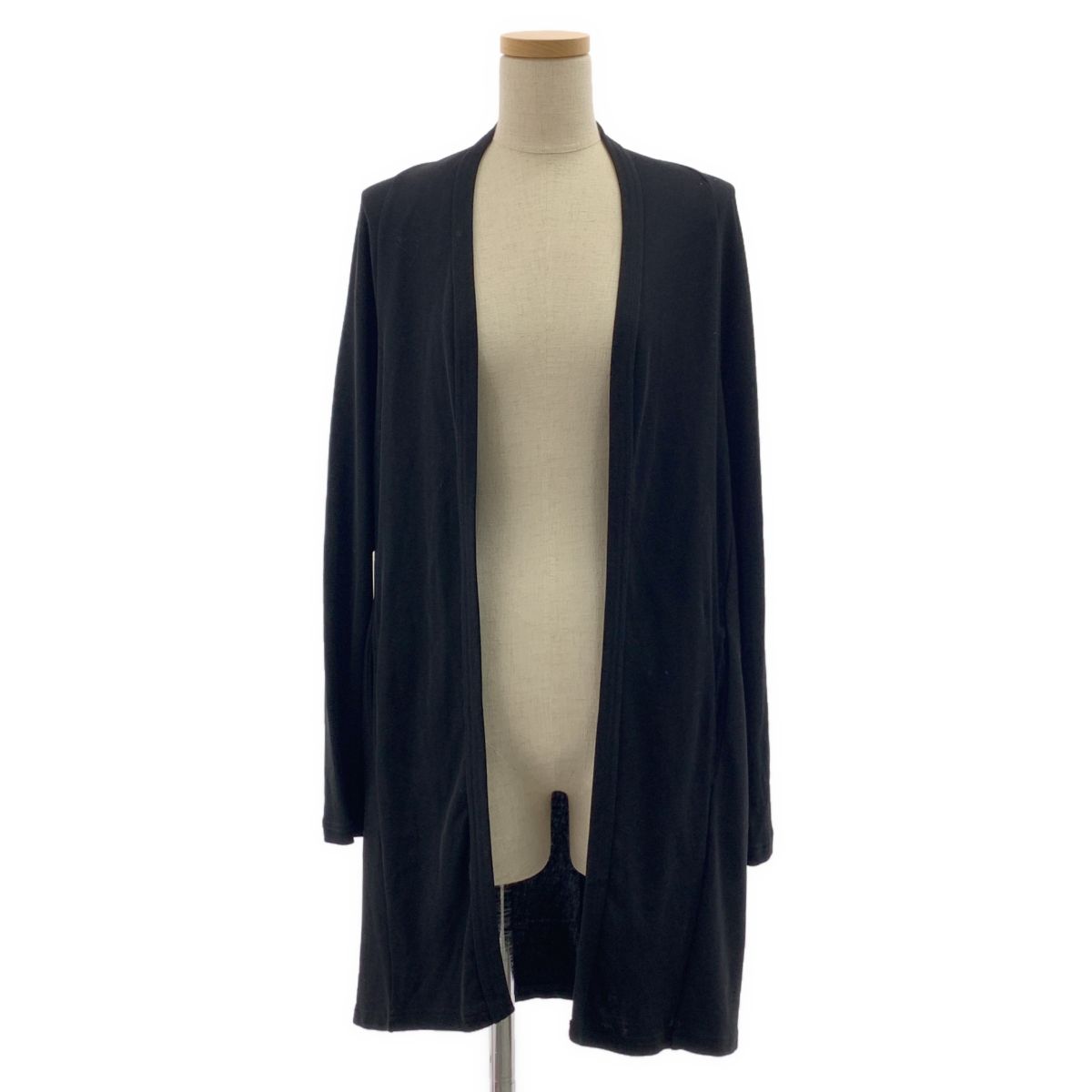 Yohji Yamamoto FEMME / ヨウジヤマモトファム | 2010SS | コットン ロングカーディガン | 2 | ブラック | レディース