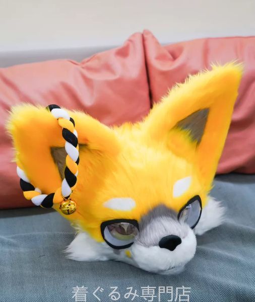 犬　猫　着ぐるみ ヘッド全頭　ヘッド ケモノ ファースーツ ぬいぐるみ コスプレ コスチューム Kurumi 一点物 C703